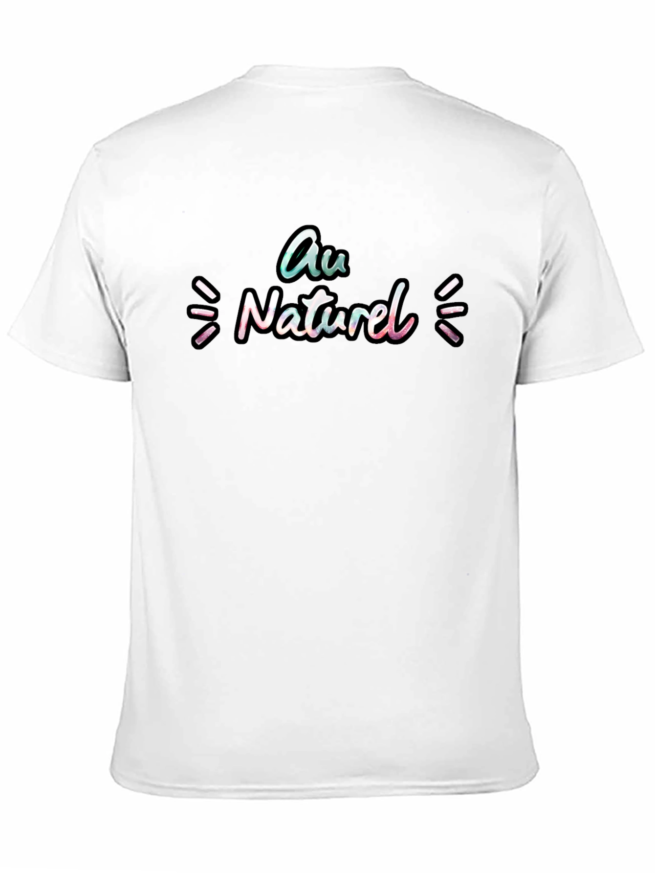 Au Naturel Graphic Tee - Black Cotton Comfort
