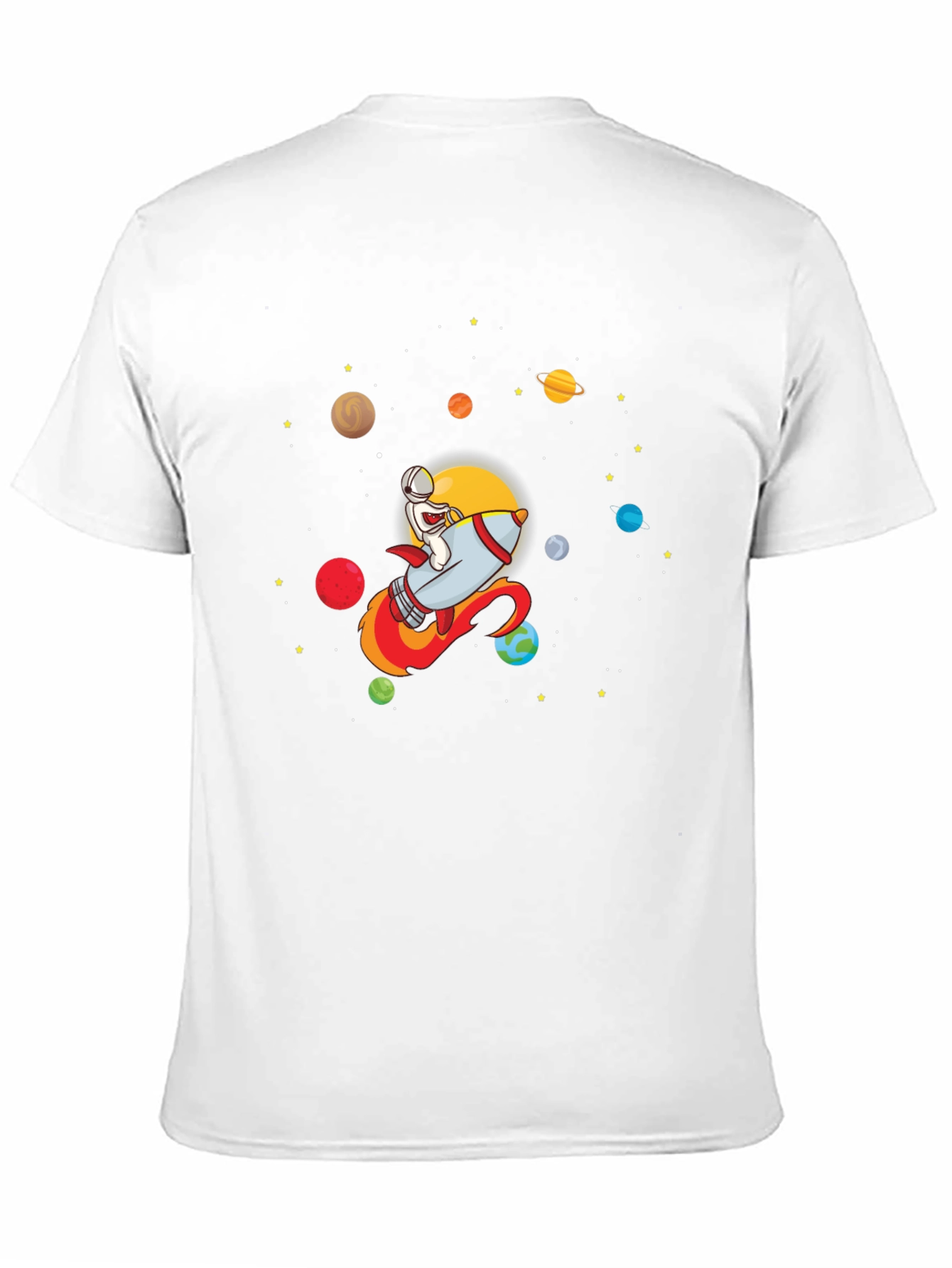 Astronaut Rocket T-Shirt - Galaxy Graphic Tee