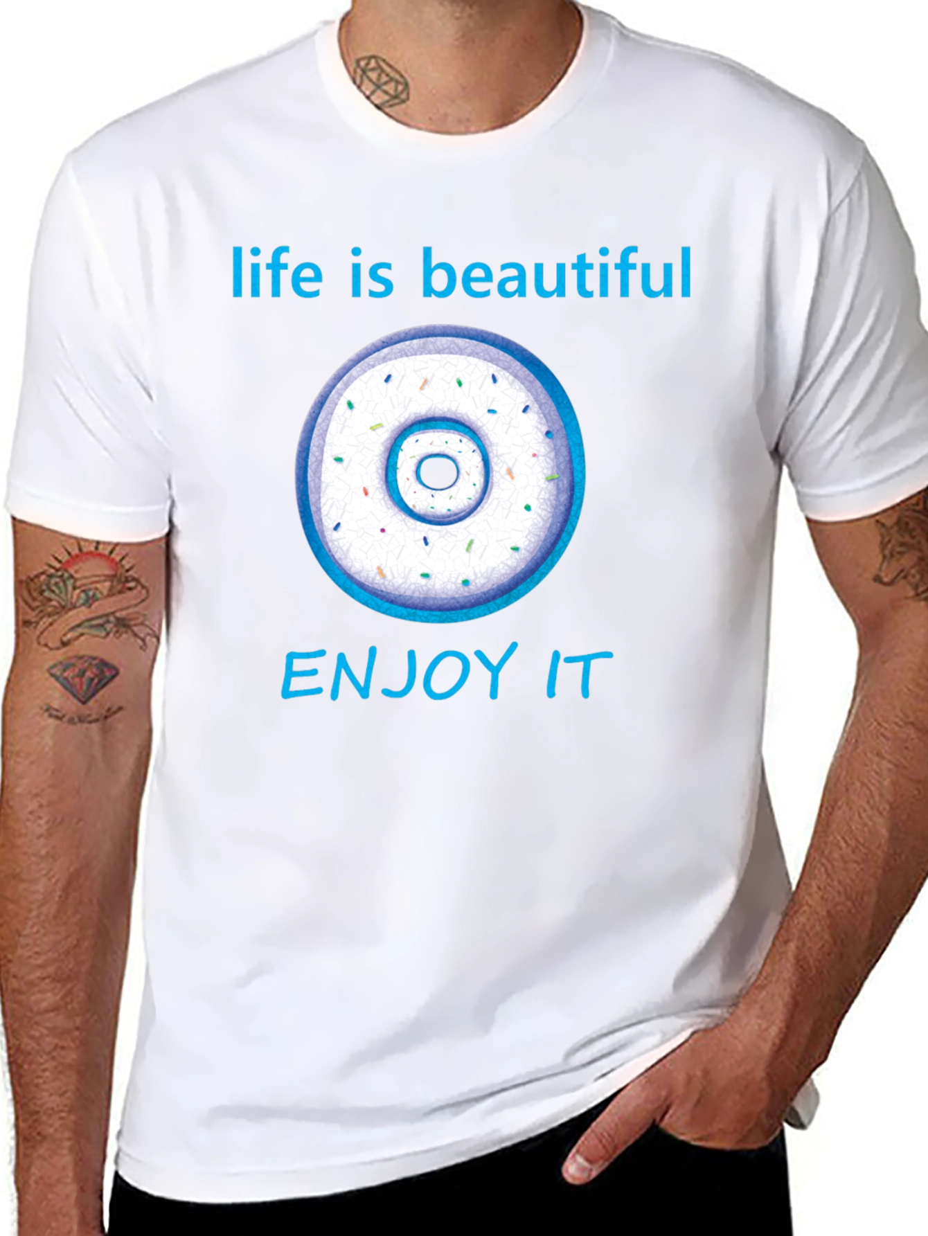 Life is Beautiful Donut Graphic Tee