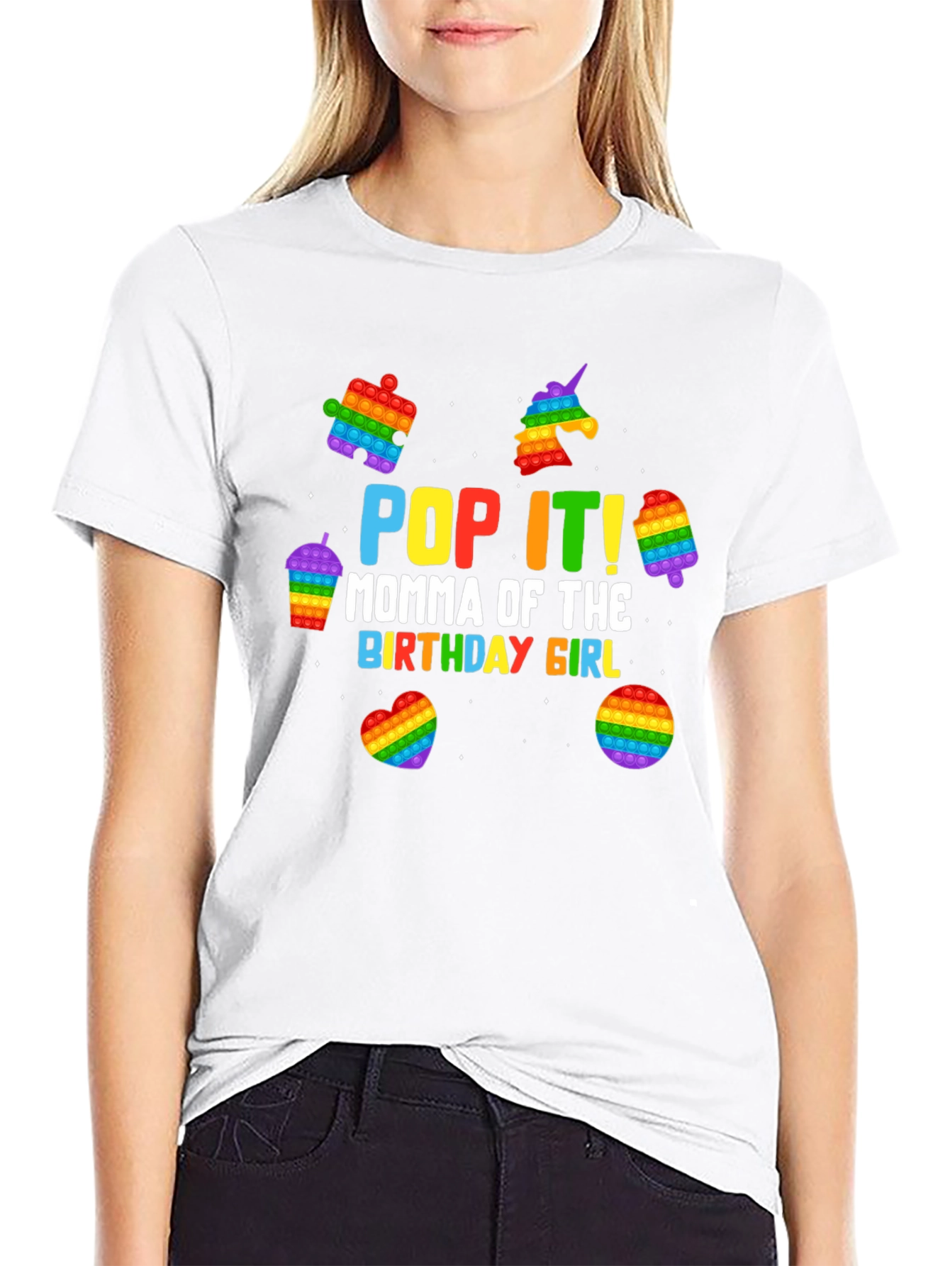 Pop It Birthday Girl Mom T-Shirt