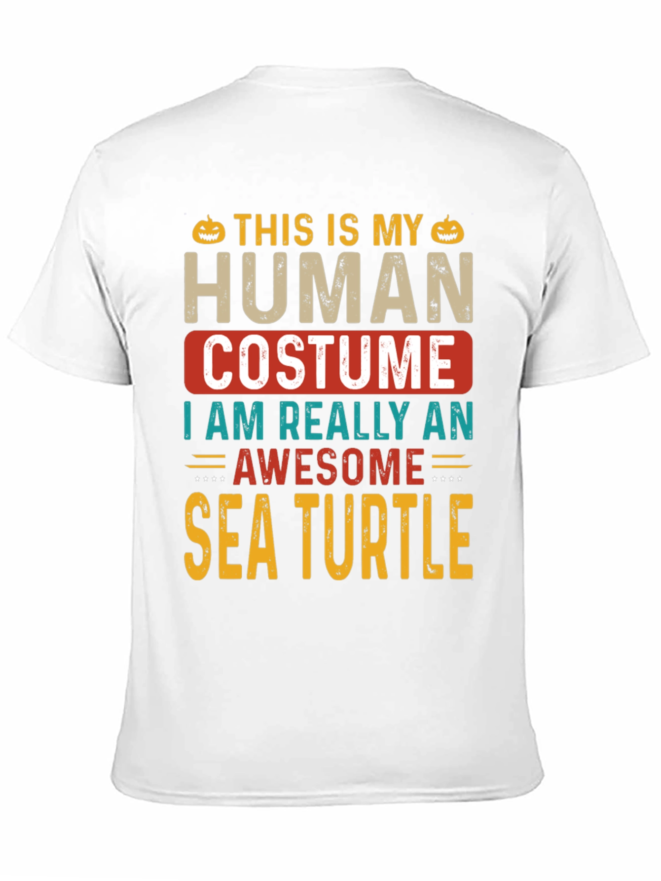 Human Costume Sea Turtle T-Shirt - Funny Halloween Tee