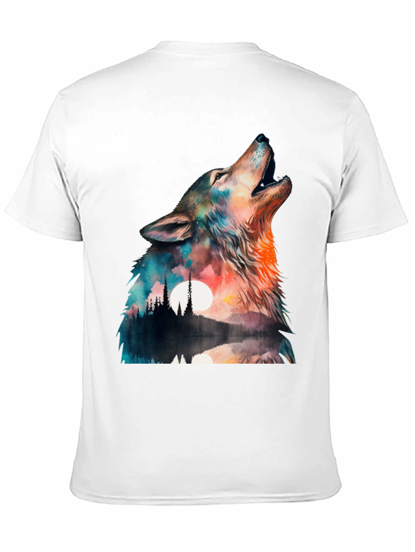 Wolf Howl Graphic T-Shirt - Nature Design