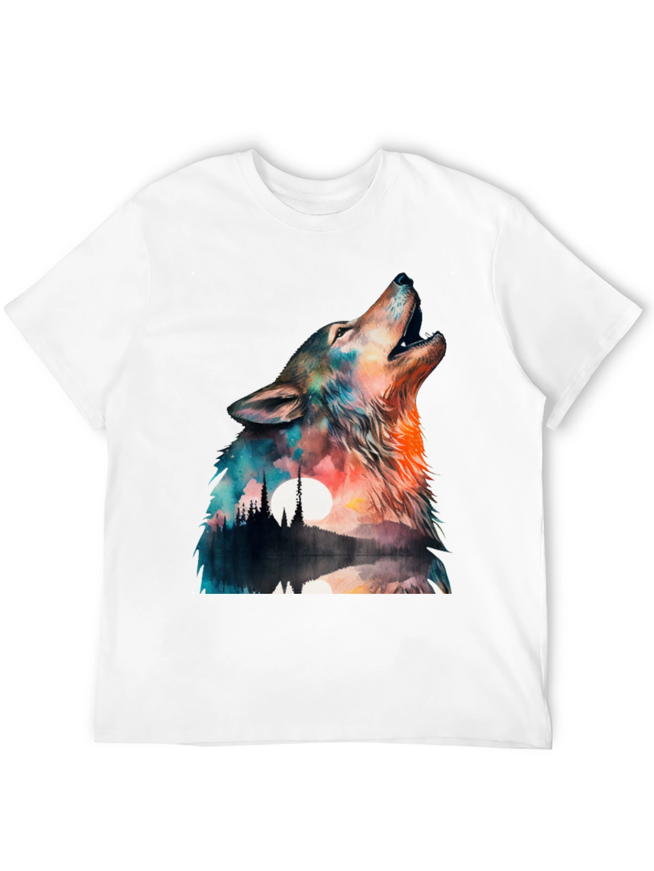 Wolf Howl Graphic T-Shirt - Nature Design