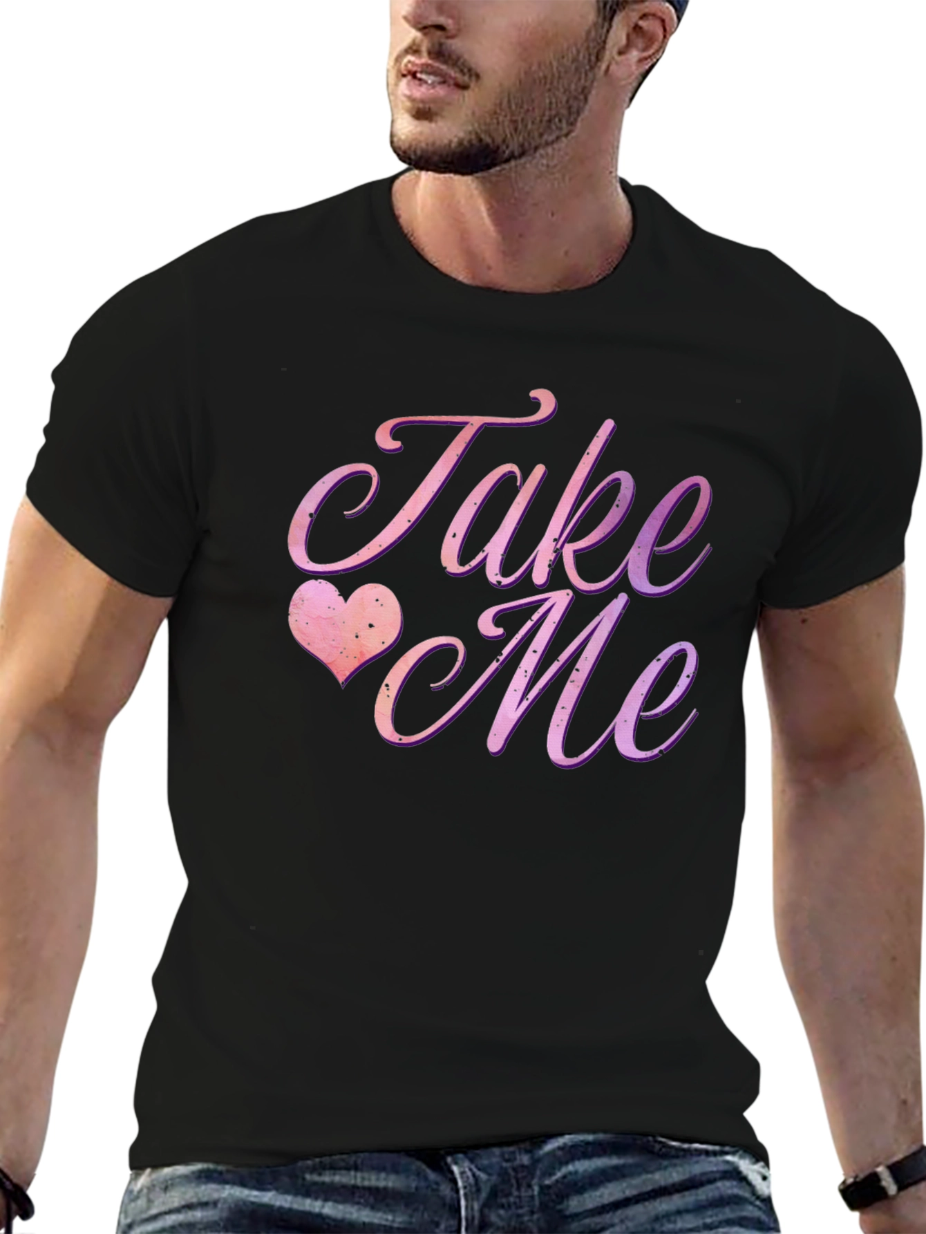 Take Me Graphic Tee - Romantic Black T-Shirt