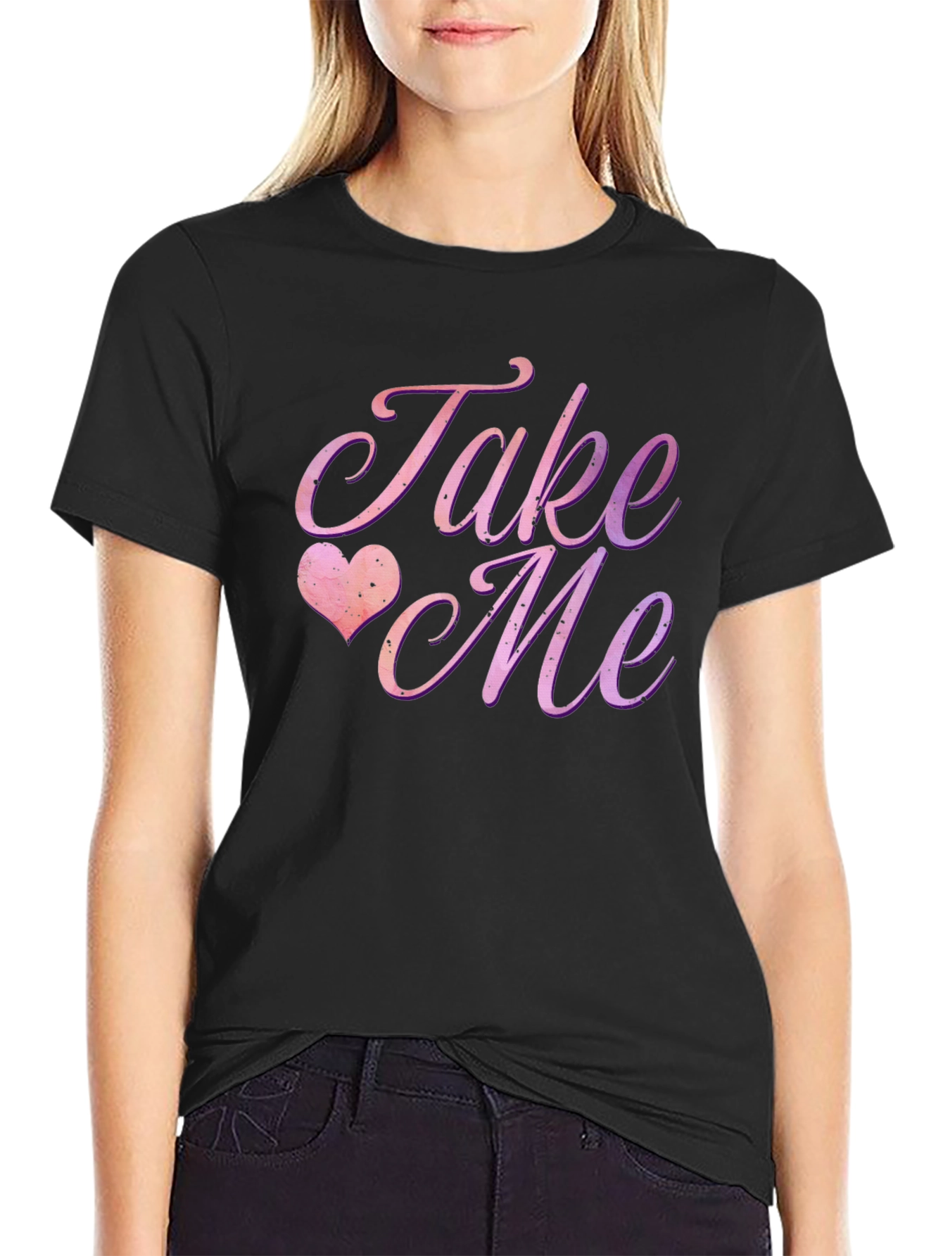 Take Me Graphic Tee - Romantic Black T-Shirt
