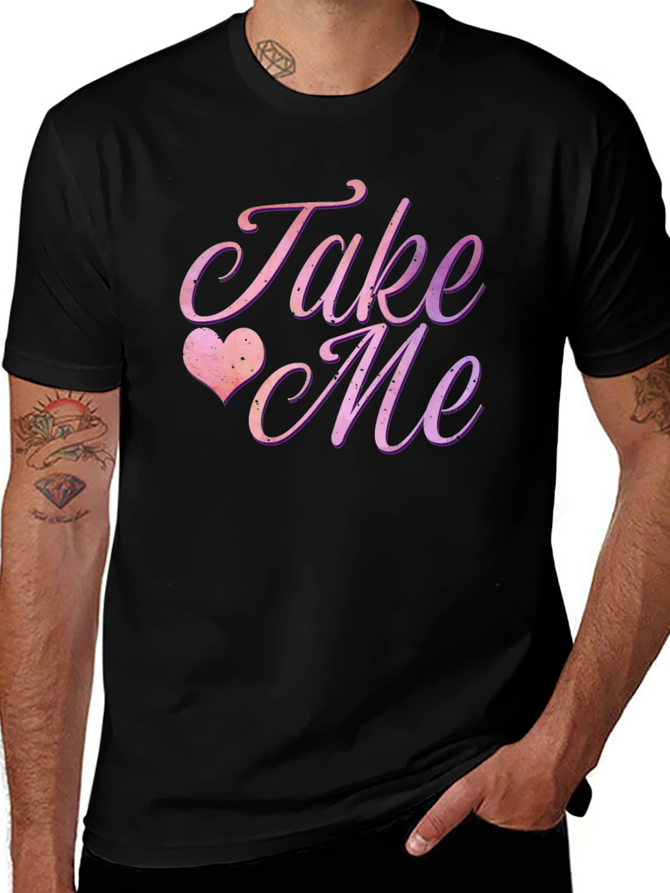 Take Me Graphic Tee - Romantic Black T-Shirt