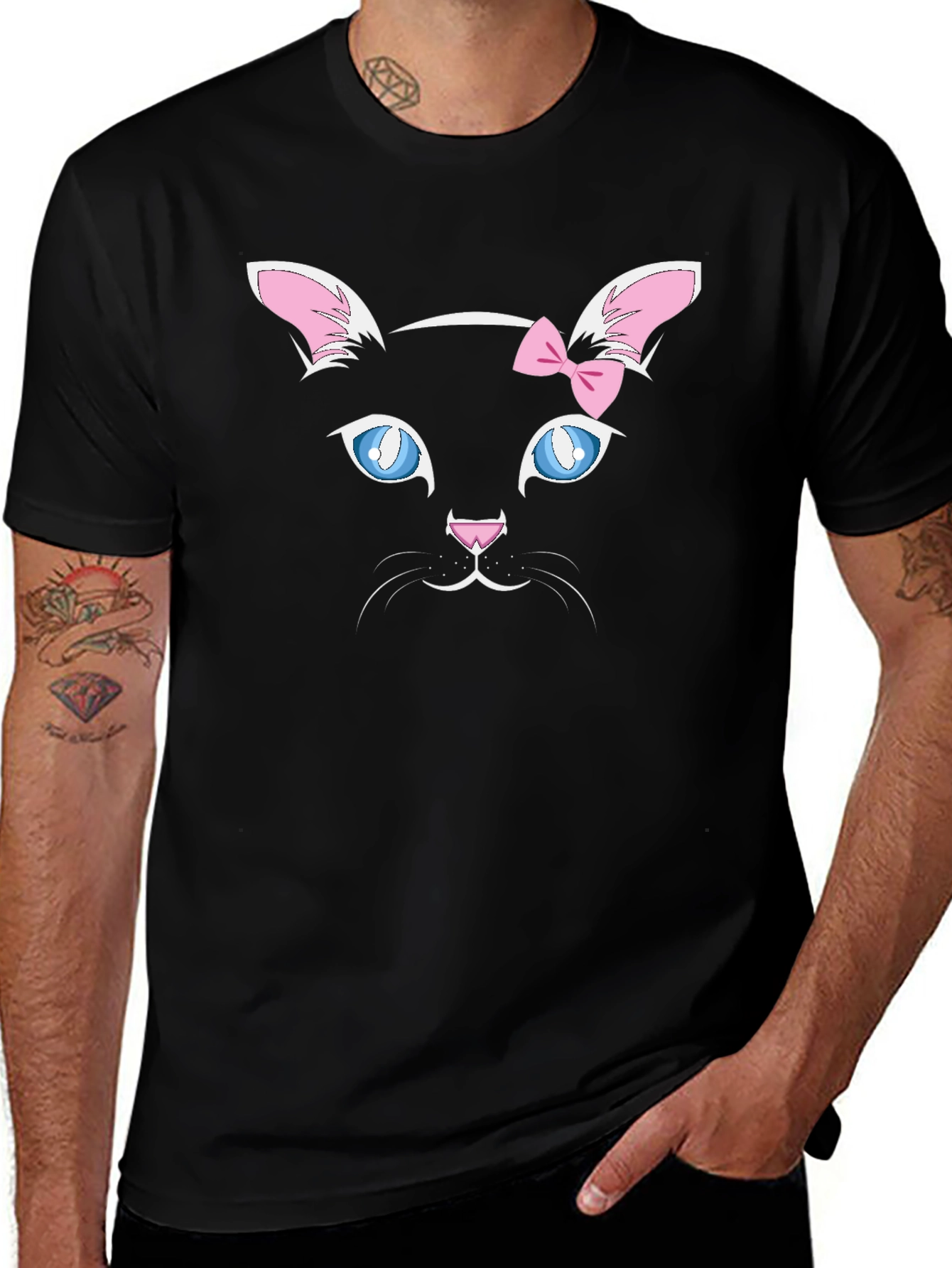 Cute Cat Face T-Shirt - Whimsical Design