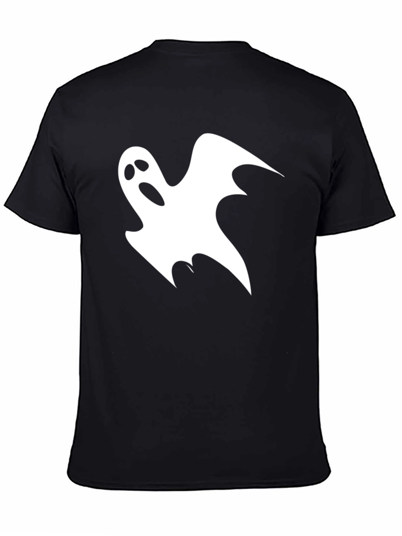 Spooky Ghost Graphic Black T-Shirt