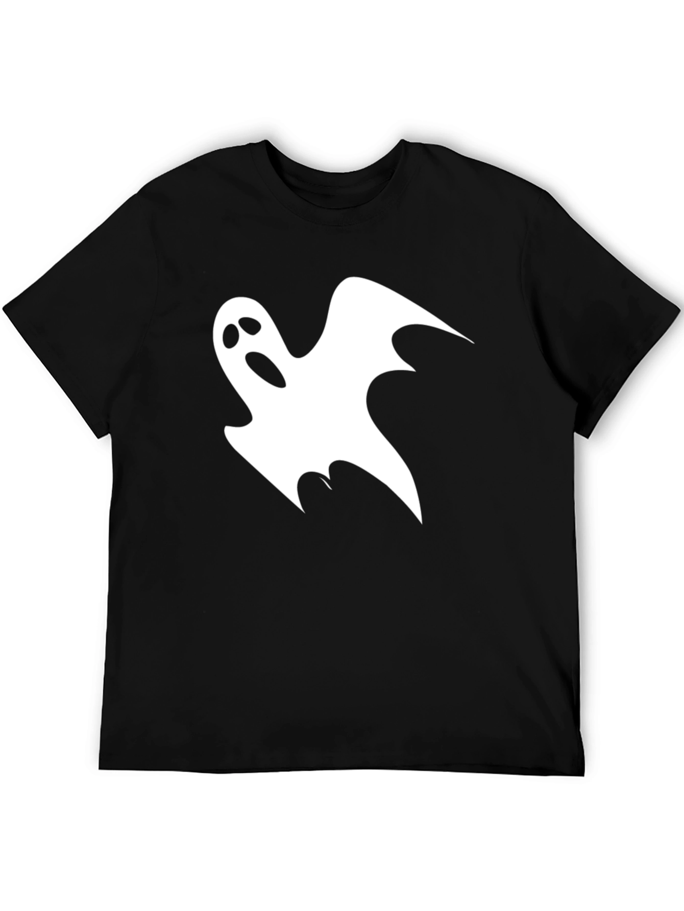 Spooky Ghost Graphic Black T-Shirt