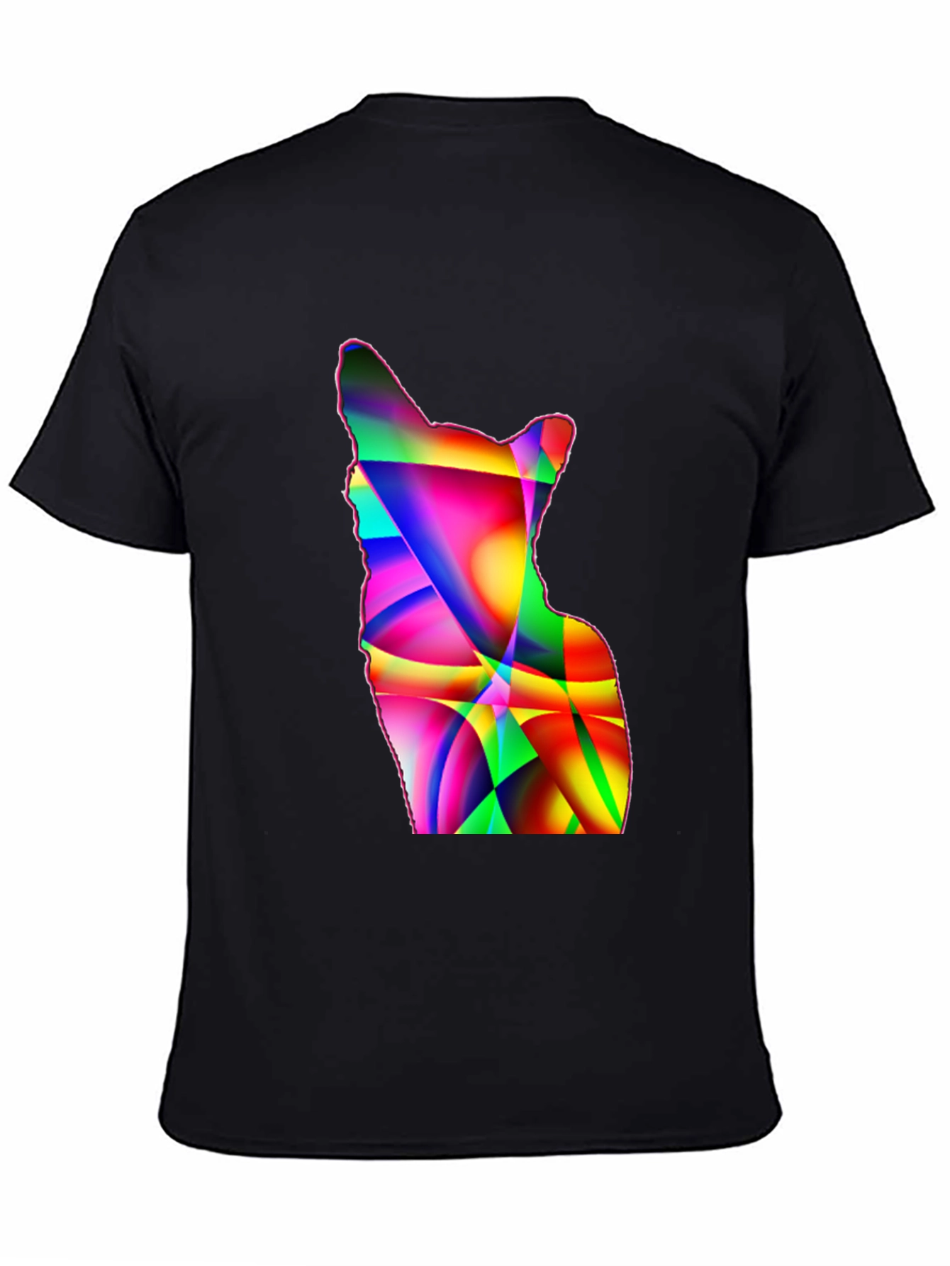 Abstract Geometric Dog Graphic Tee