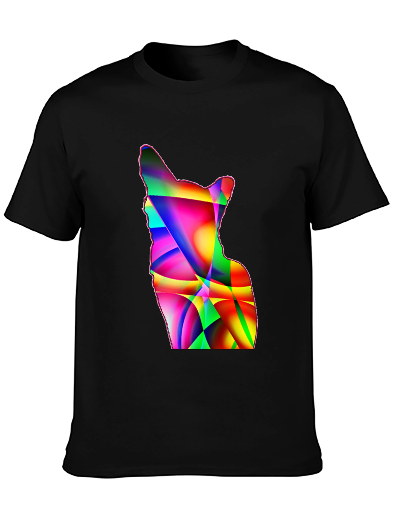 Abstract Geometric Dog Graphic Tee