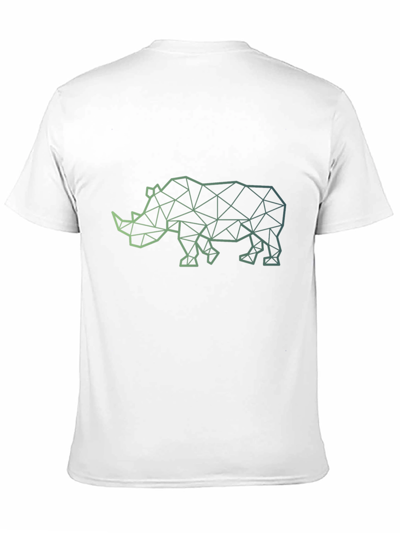 Geometric Rhino Graphic Tee - Modern Mens T-Shirt