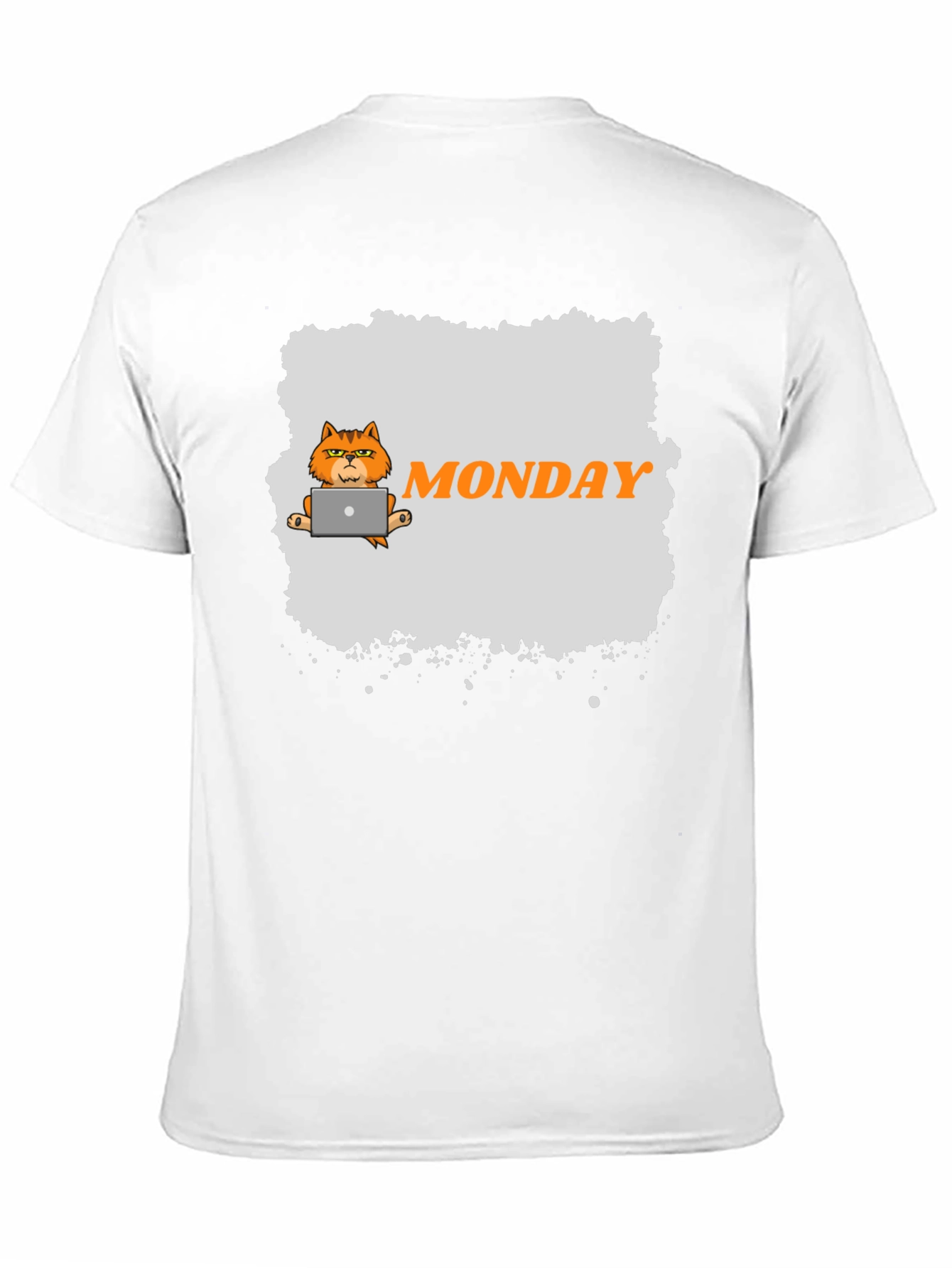 Monday Cat Graphic T-Shirt - Mens Black Tee