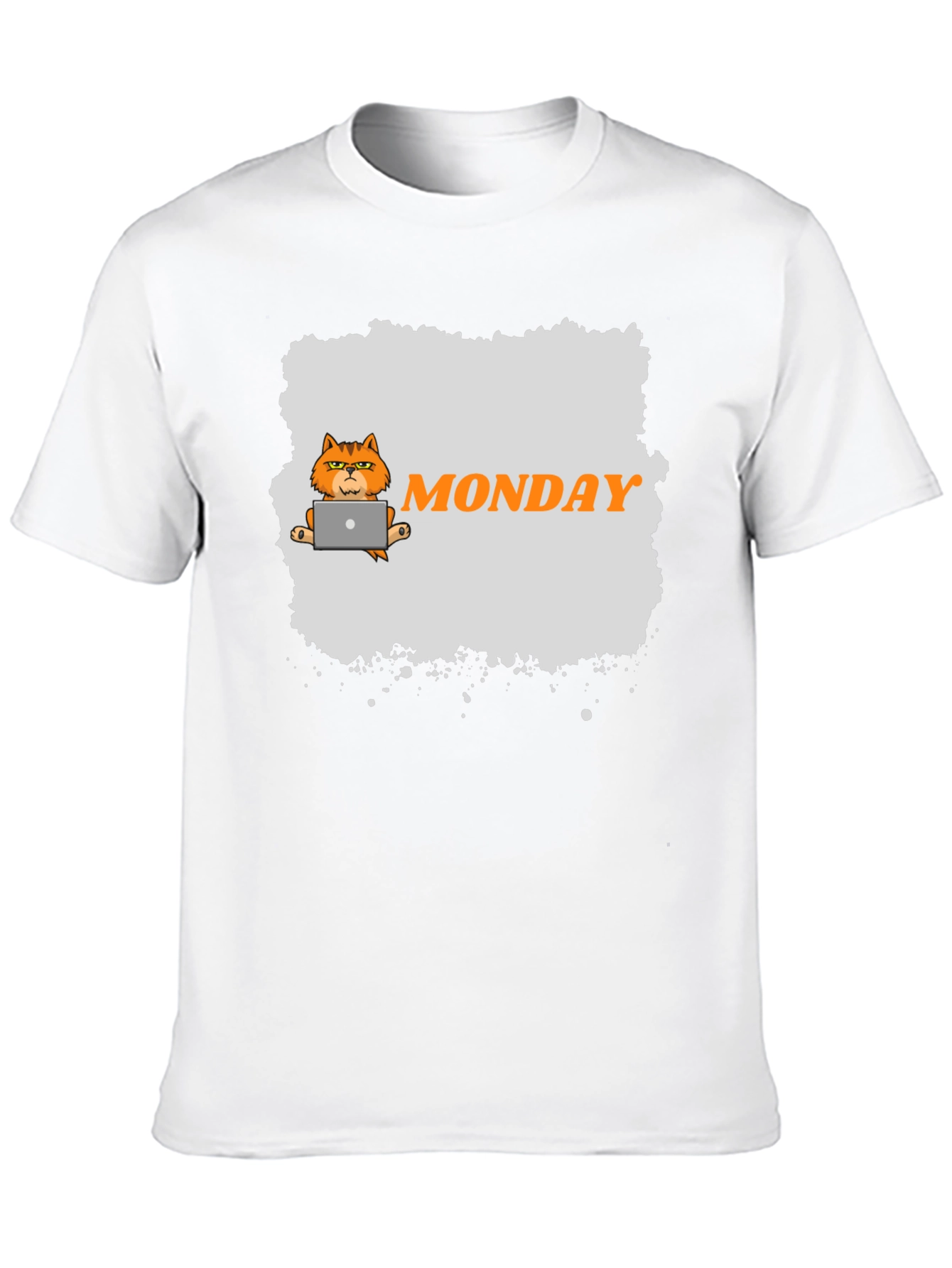 Monday Cat Graphic T-Shirt - Mens Black Tee