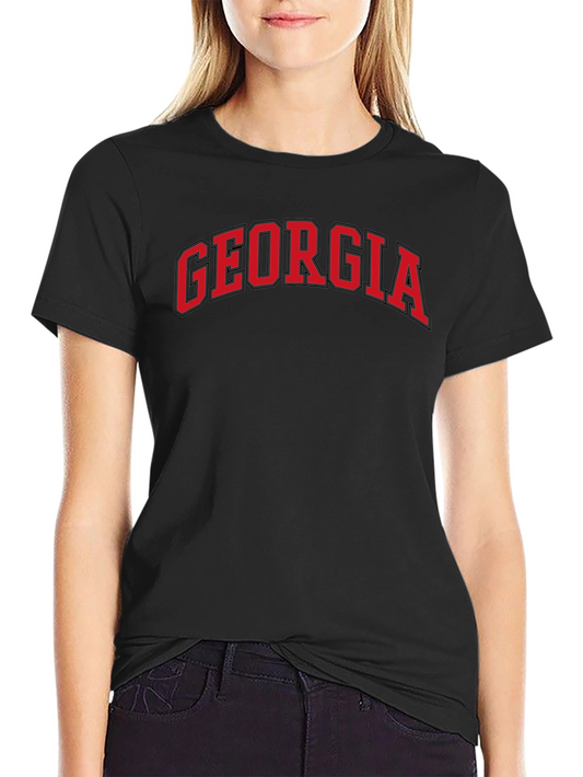 Georgia Arch Logo Black T-Shirt