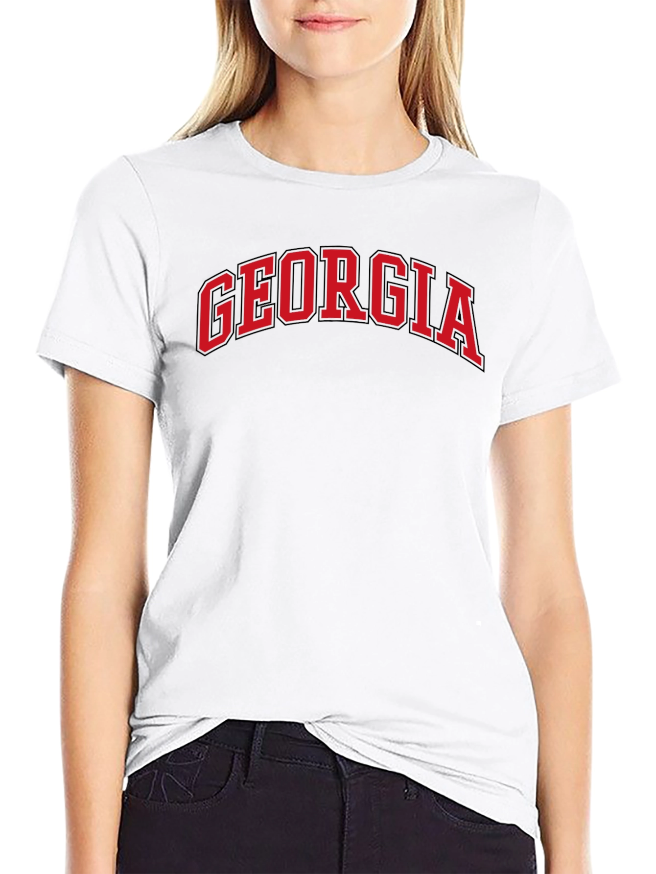 Georgia Arch Logo Black T-Shirt