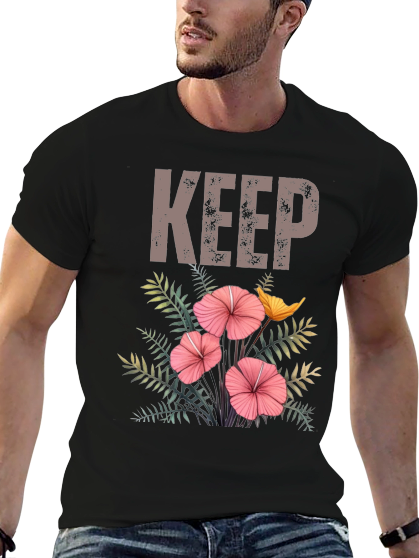 Keep Floral Graphic T-Shirt