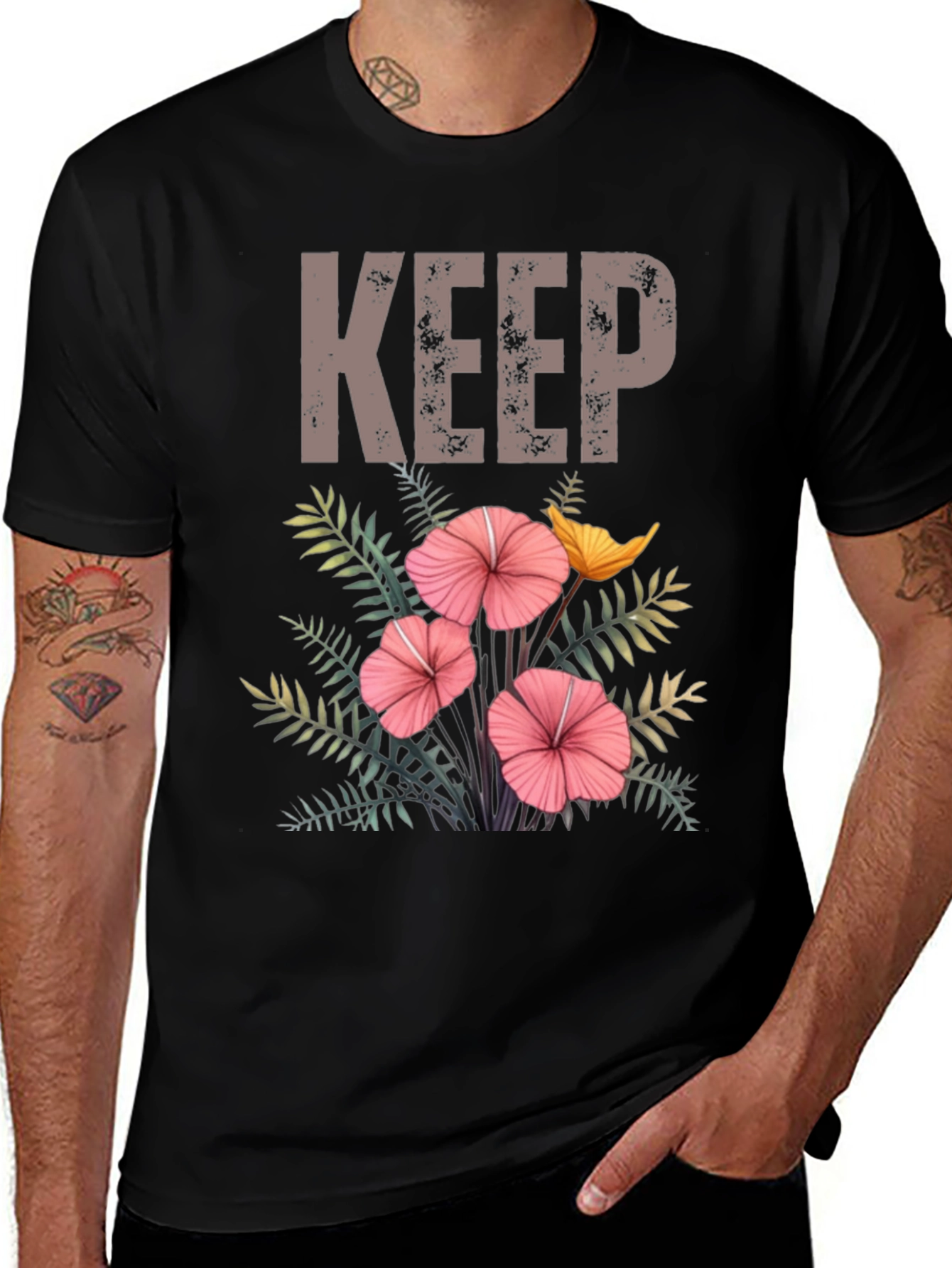 Keep Floral Graphic T-Shirt