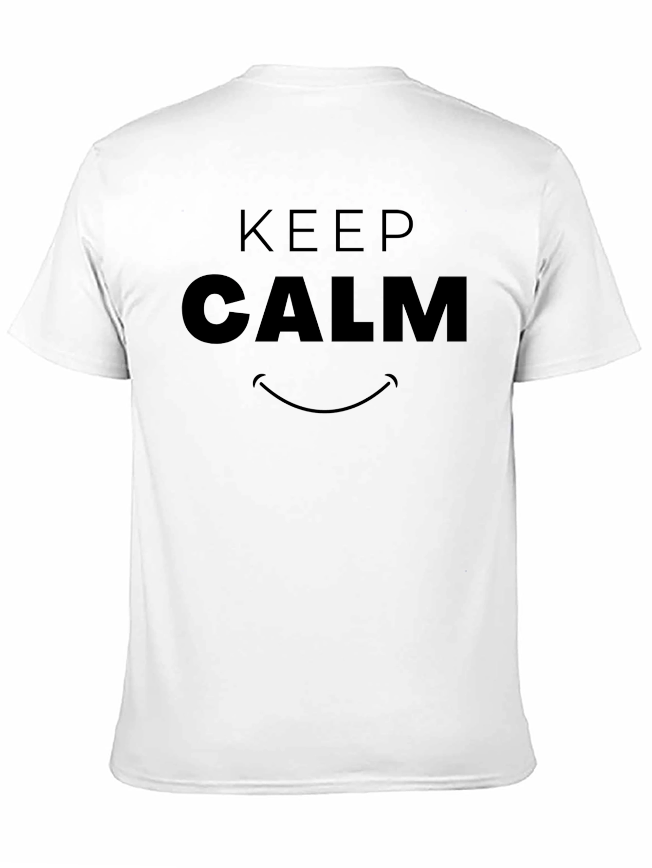 Keep Calm Smile Black T-Shirt