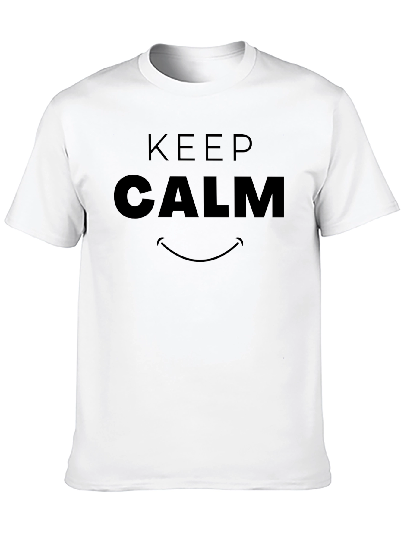 Keep Calm Smile Black T-Shirt