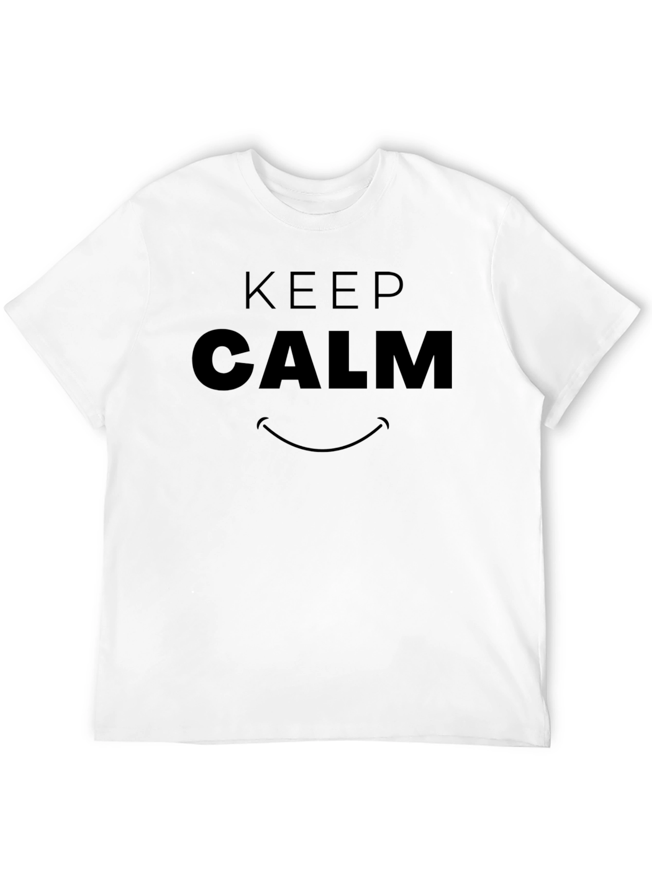 Keep Calm Smile Black T-Shirt