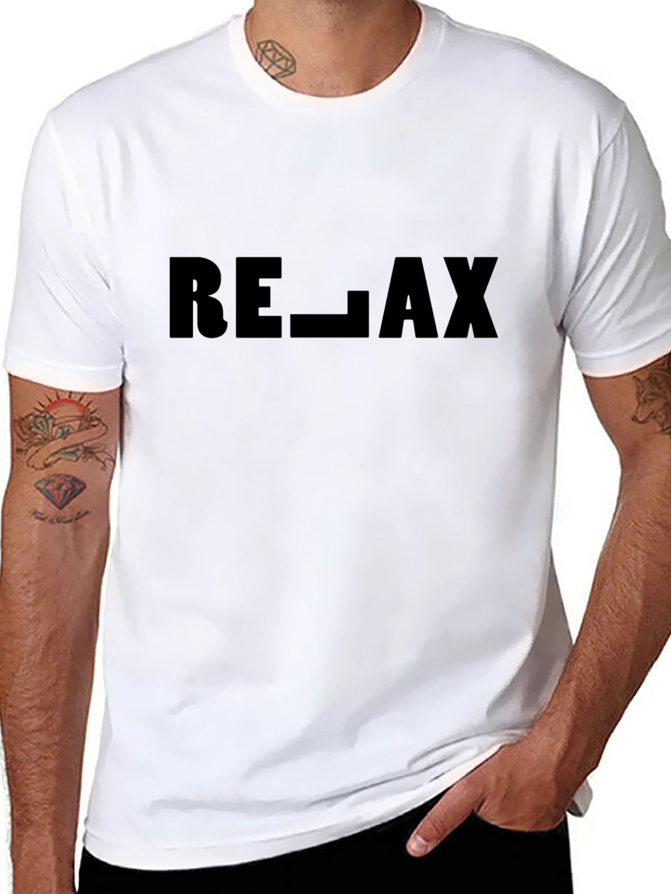 Relax Graphic Tee - Black Comfort Fit