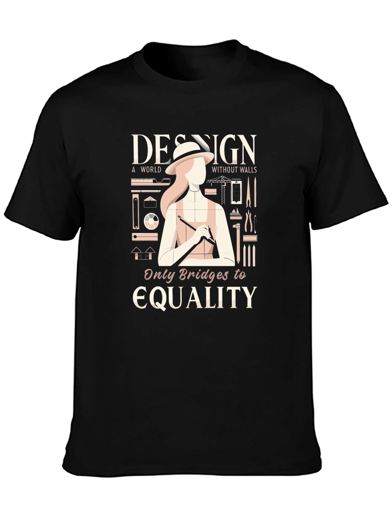 Design Bridges Equality Black T-Shirt