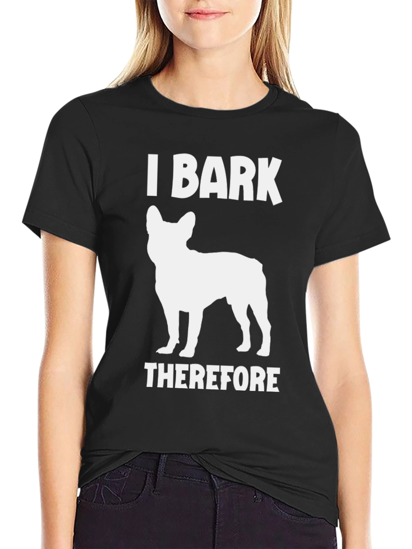 I Bark Therefore I Am Dog Graphic Tee
