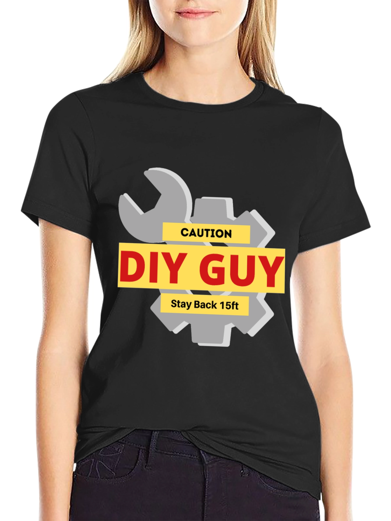 DIY Guy Caution T-Shirt - Stay Back 15ft
