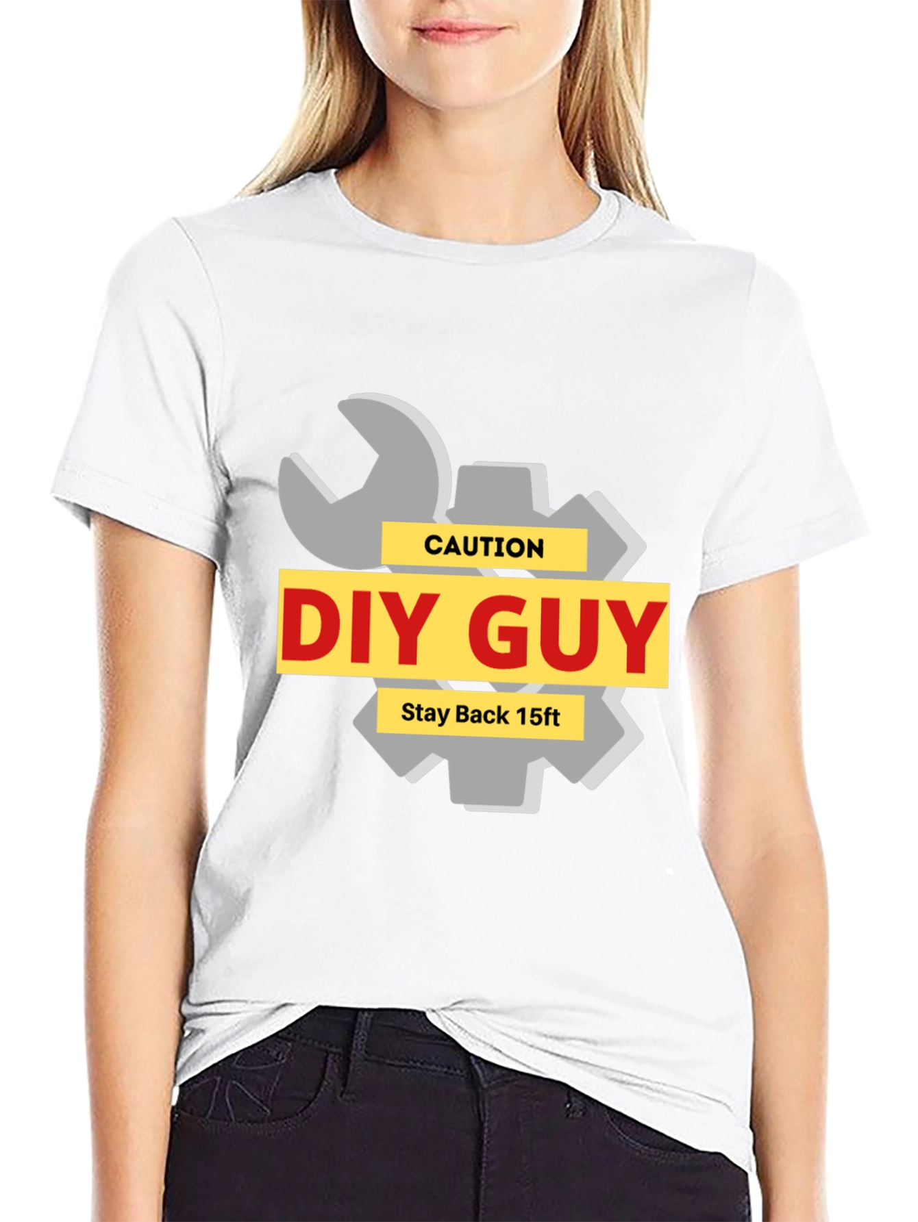 DIY Guy Caution T-Shirt - Stay Back 15ft