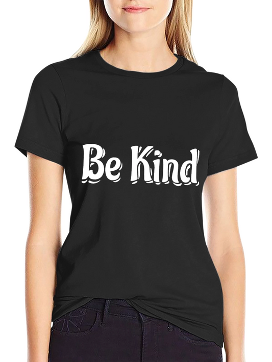 Be Kind Graphic Tee - Black Cotton T-Shirt