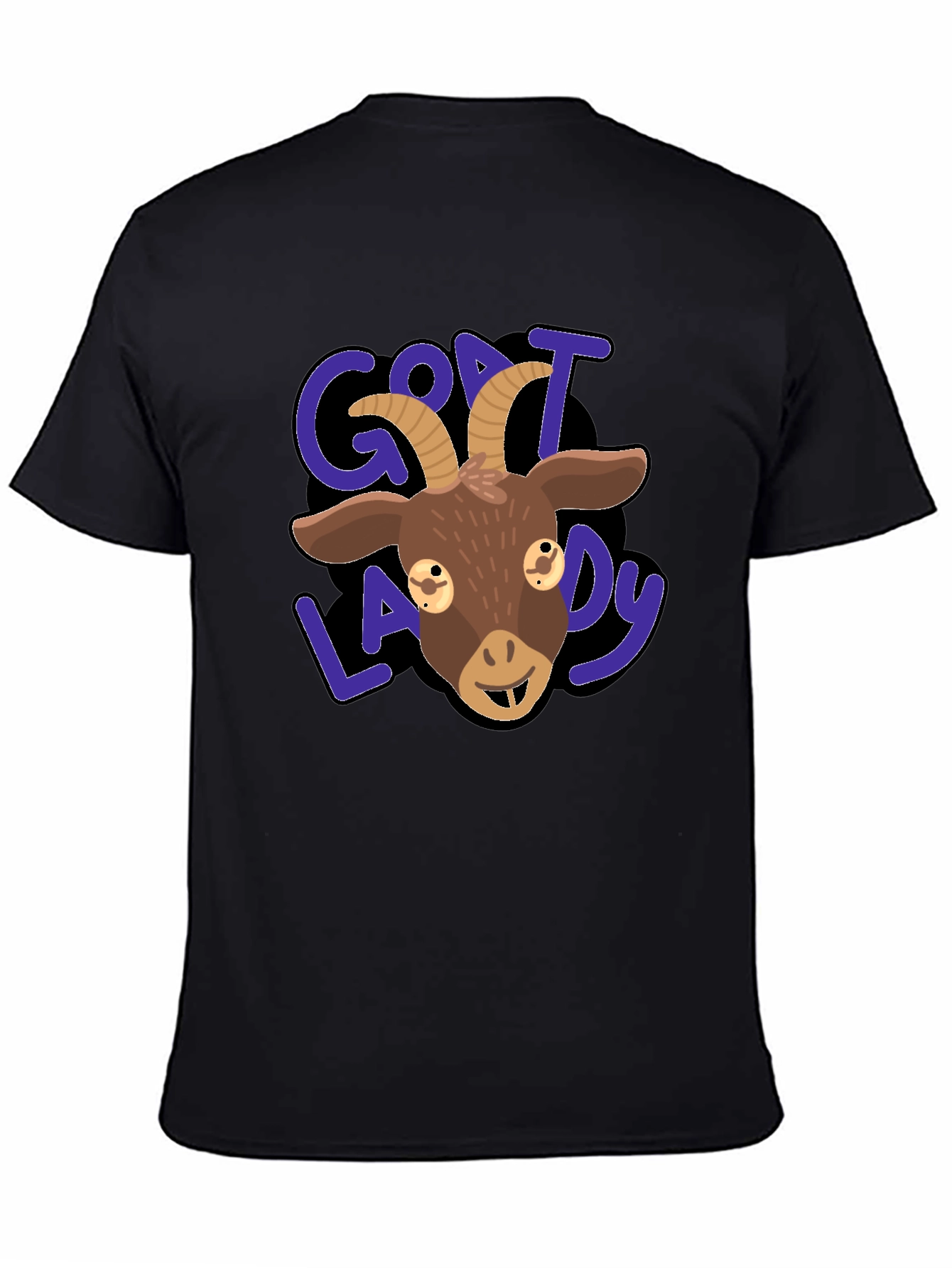 Goat Lady Graphic Tee - Black T-Shirt