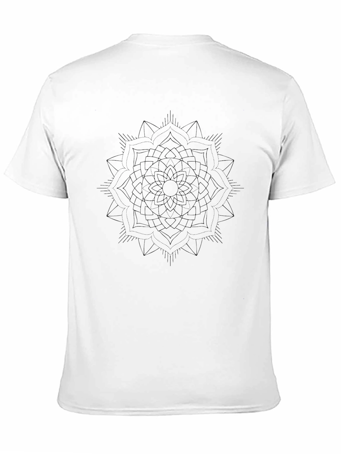 Mandala Graphic Black Tee - Unisex Casual Cotton Top