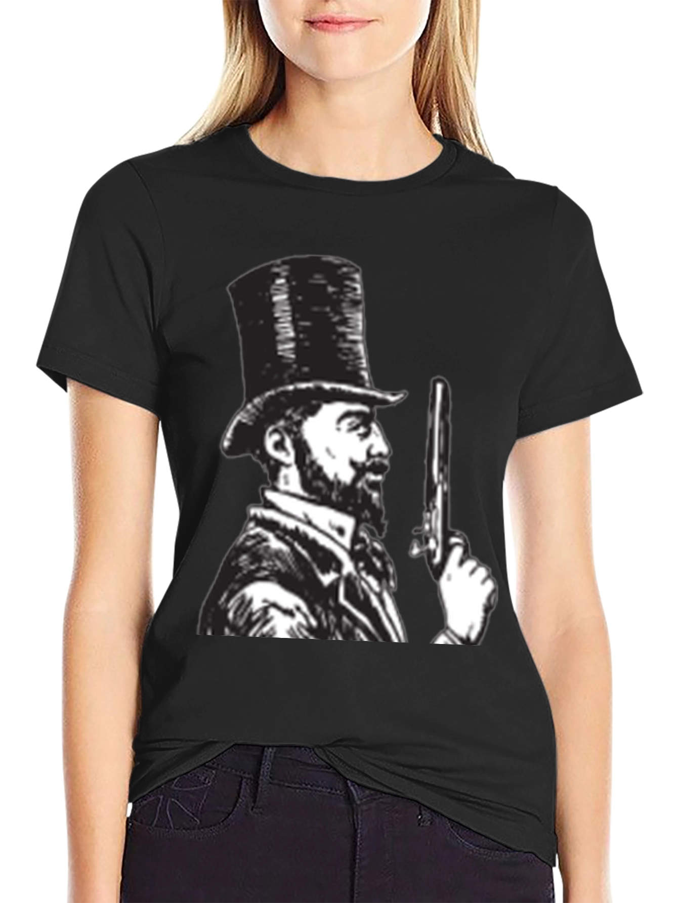 Top Hat Gunman Graphic Tee
