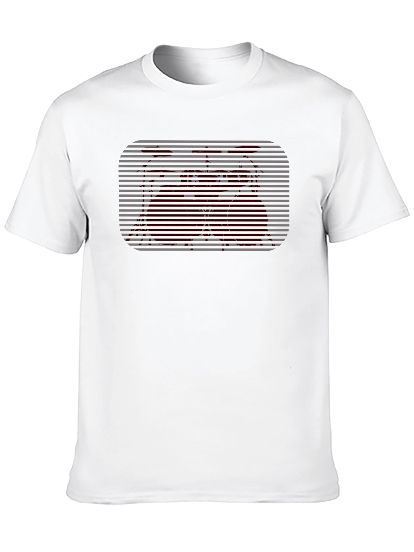 Drum Set Graphic Tee - Black Casual Shirt