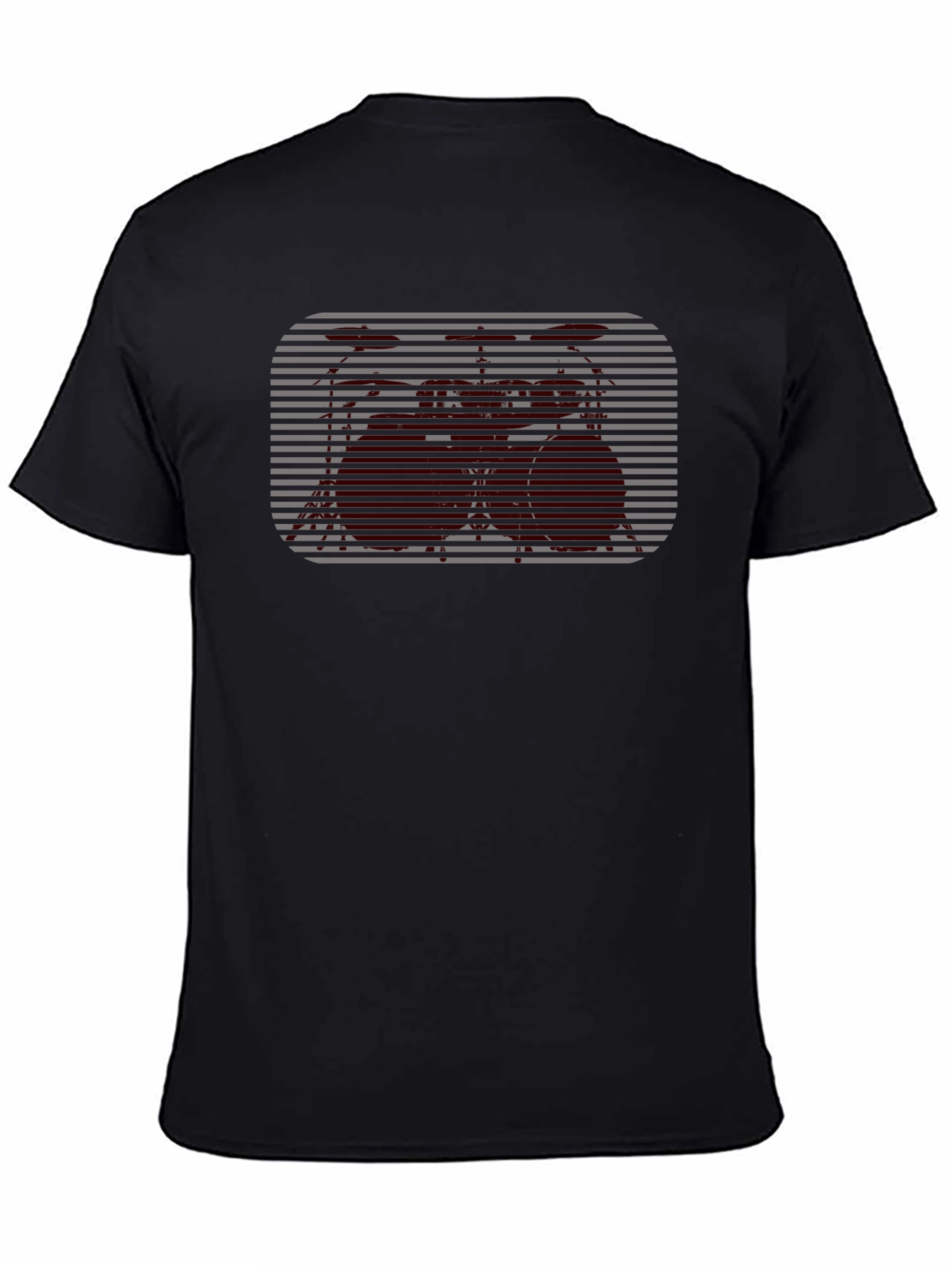 Drum Set Graphic Tee - Black Casual Shirt