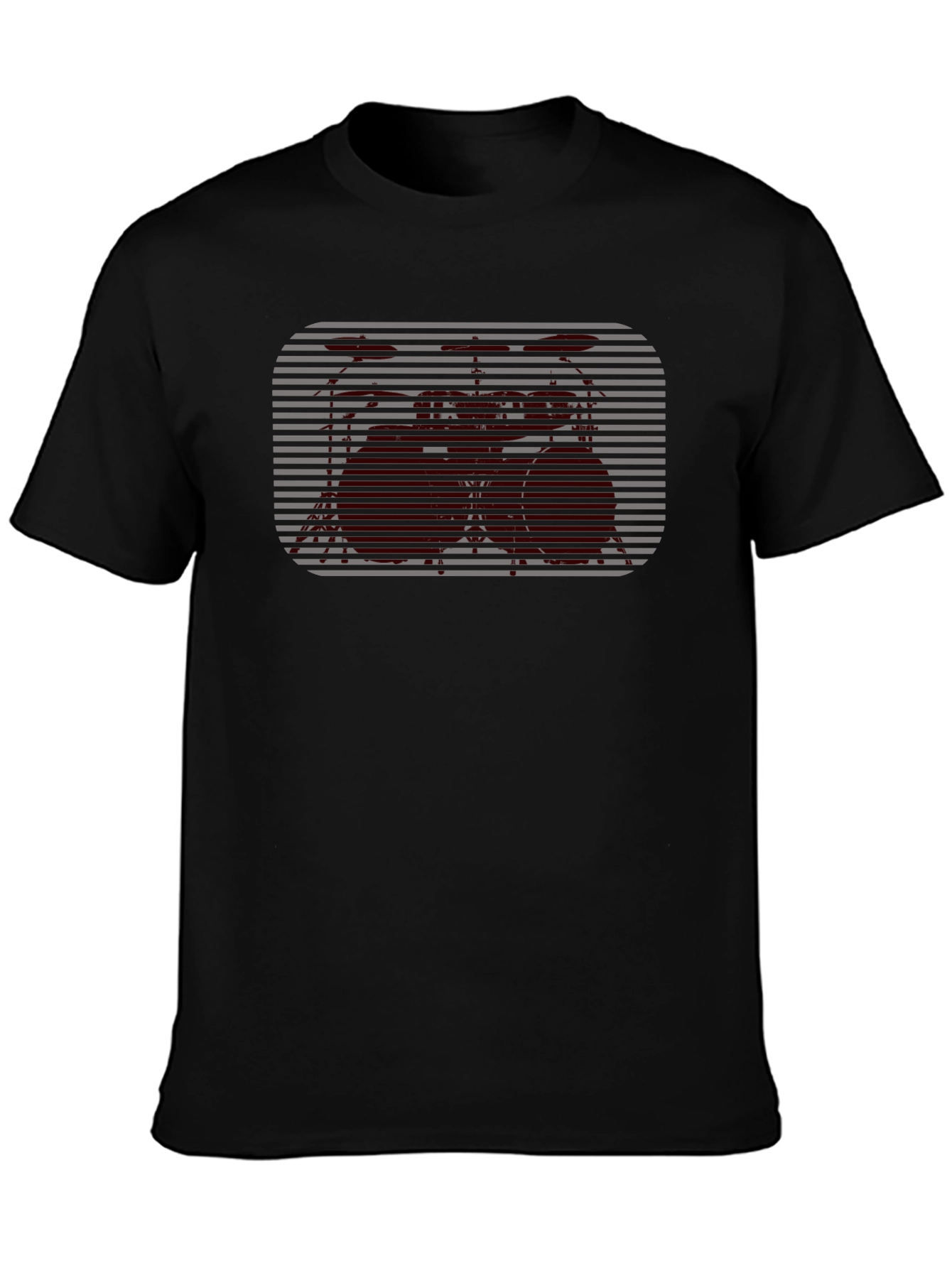 Drum Set Graphic Tee - Black Casual Shirt