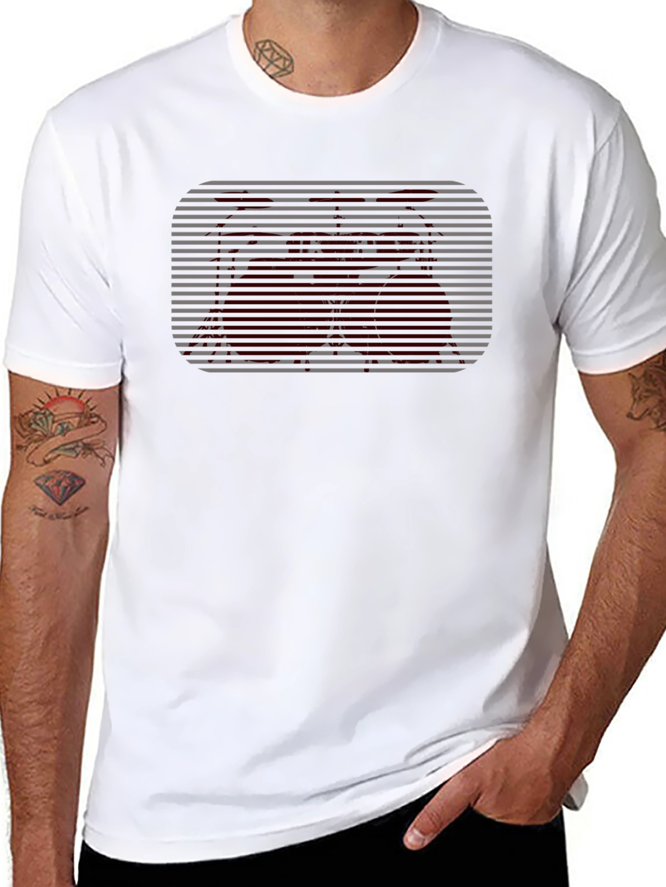Drum Set Graphic Tee - Black Casual Shirt