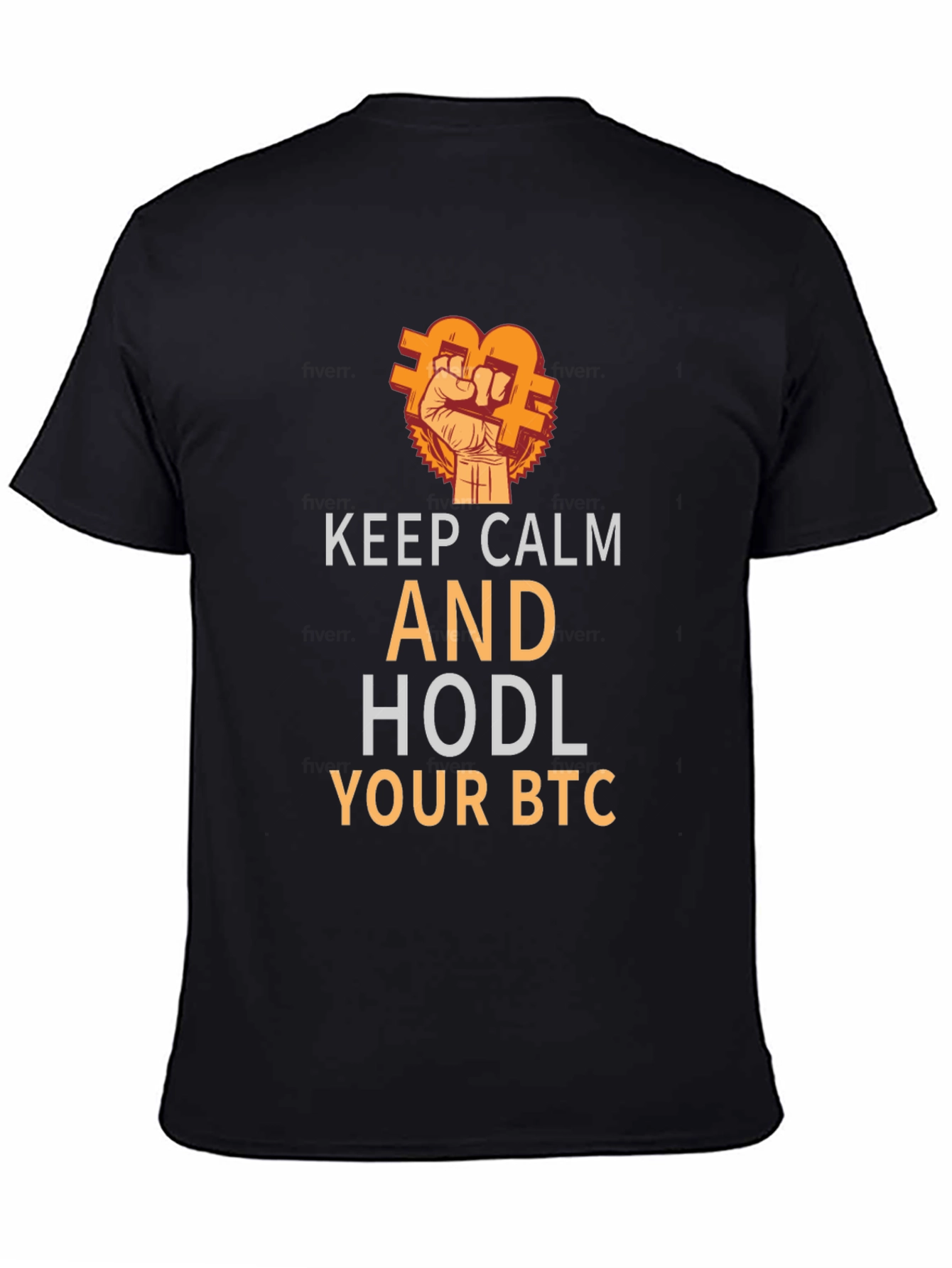 Keep Calm and HODL Your BTC Black T-Shirt