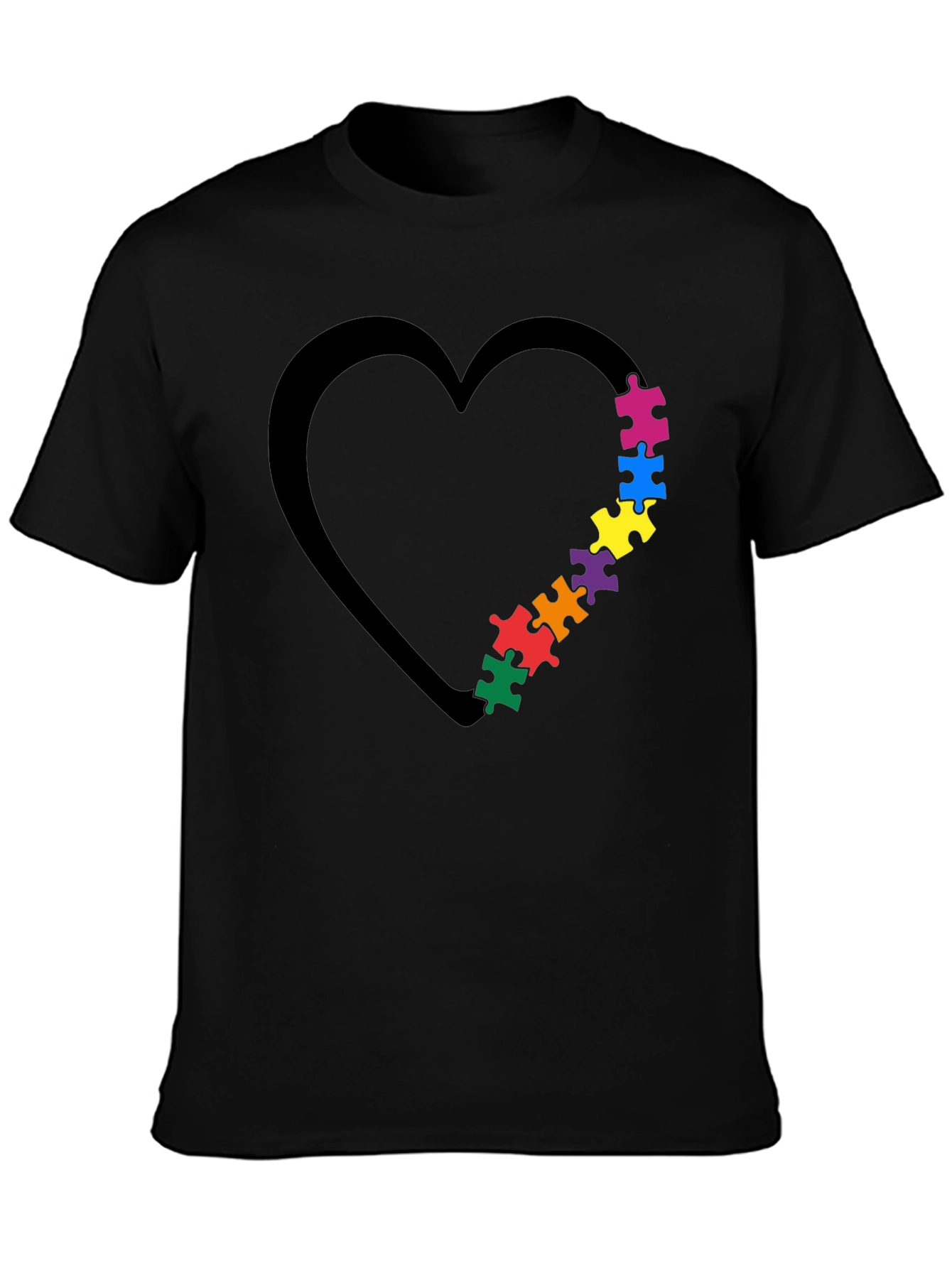Autism Awareness Heart Puzzle T-Shirt