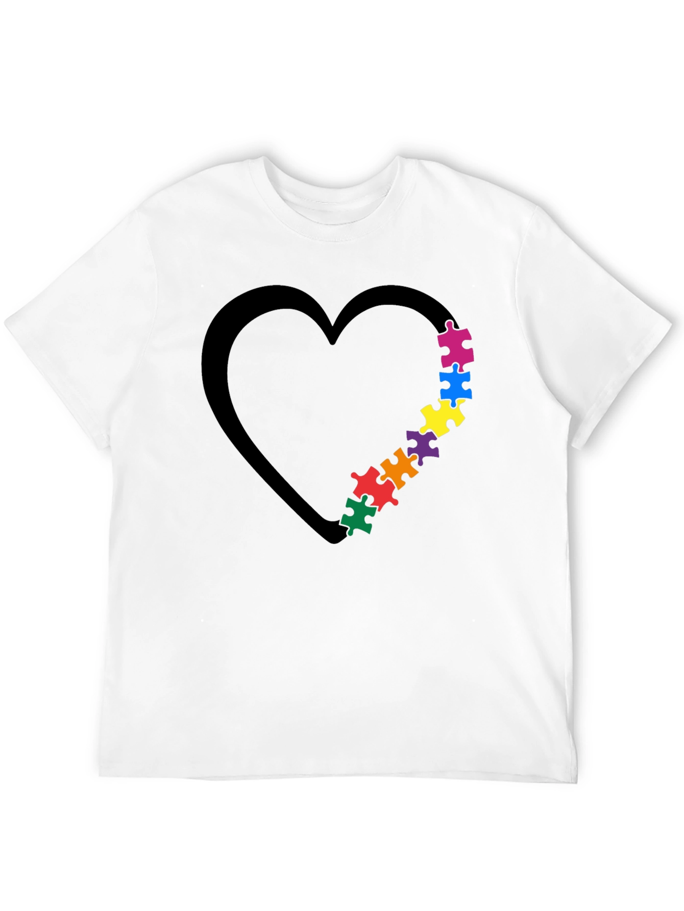 Autism Awareness Heart Puzzle T-Shirt