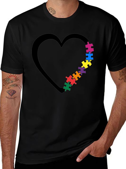 Autism Awareness Heart Puzzle T-Shirt
