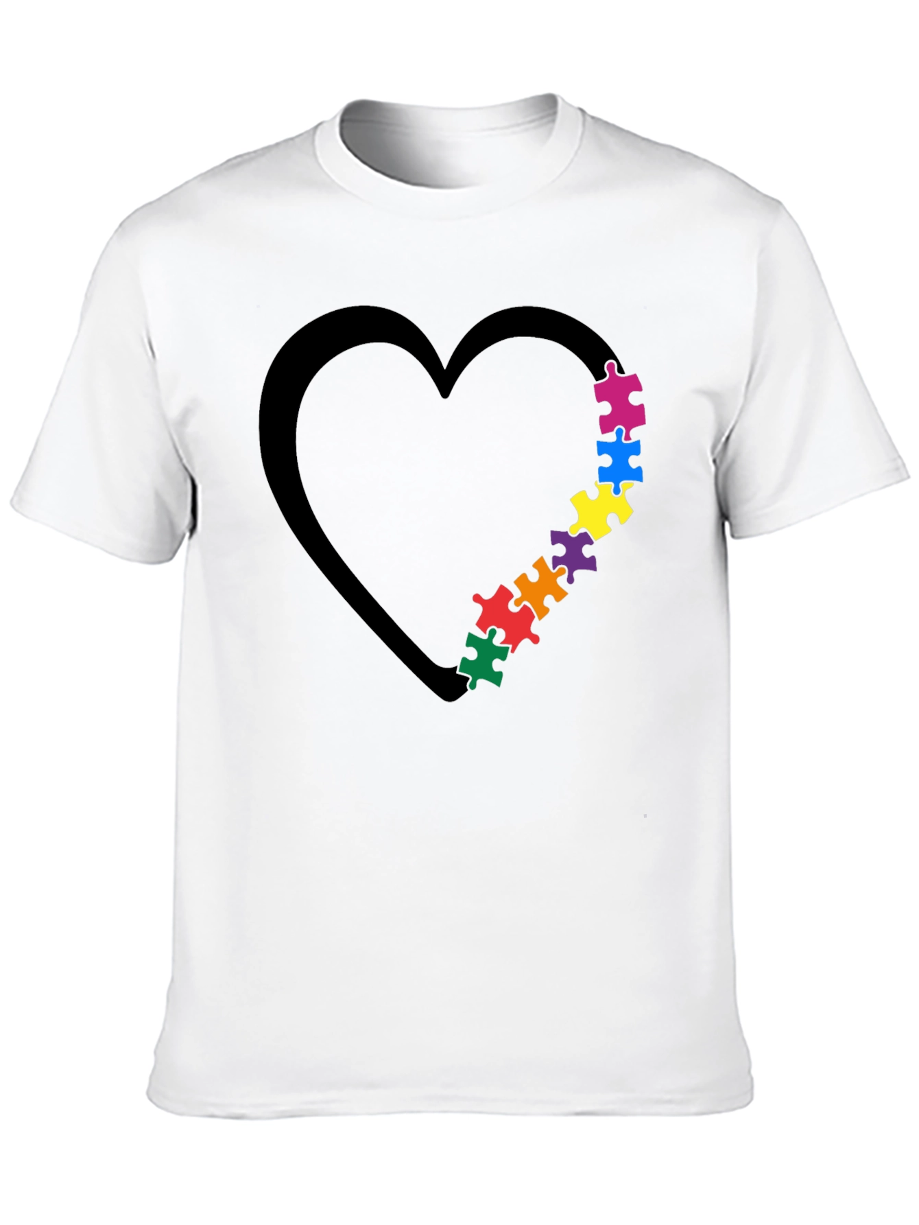 Autism Awareness Heart Puzzle T-Shirt