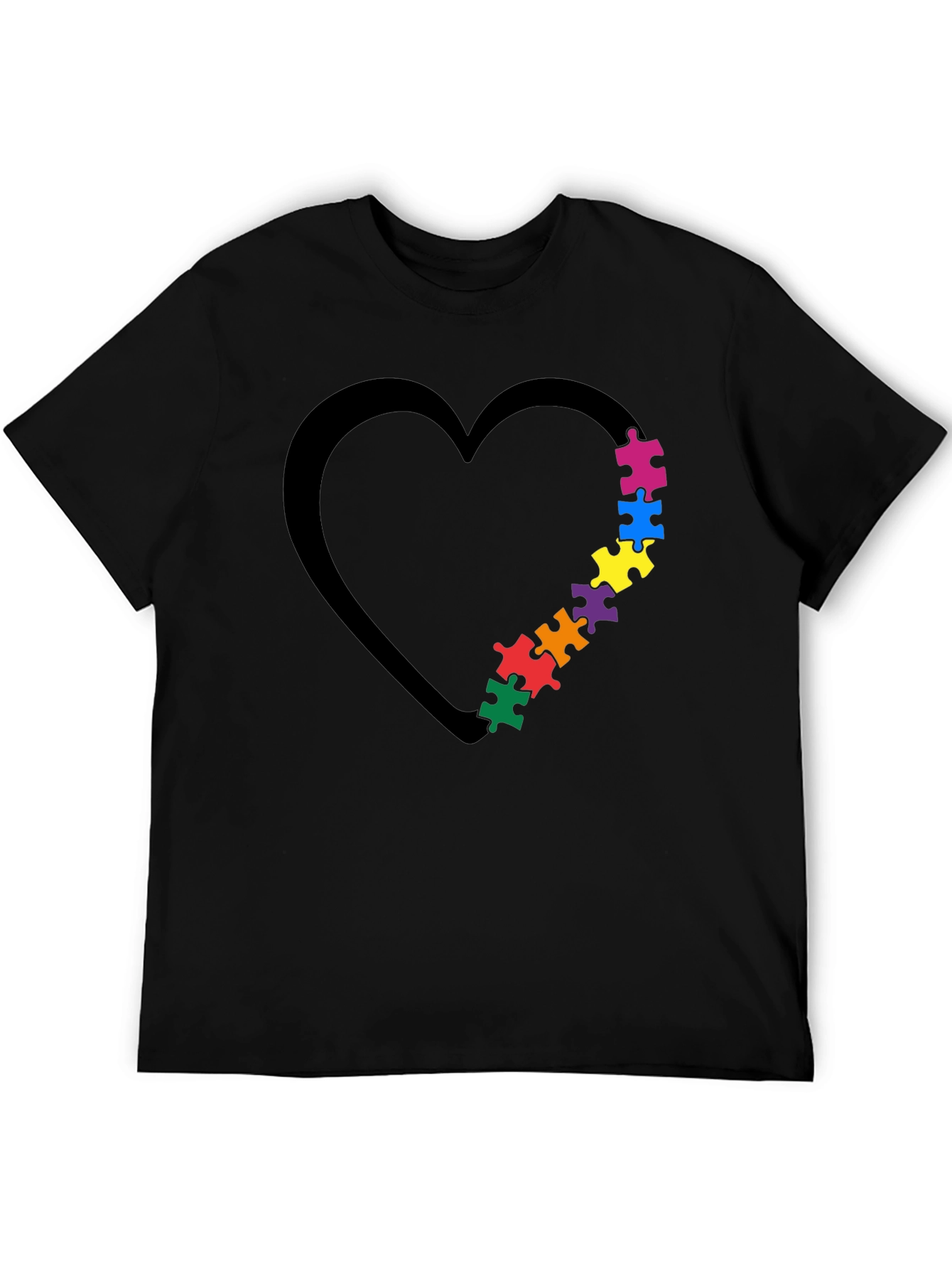 Autism Awareness Heart Puzzle T-Shirt