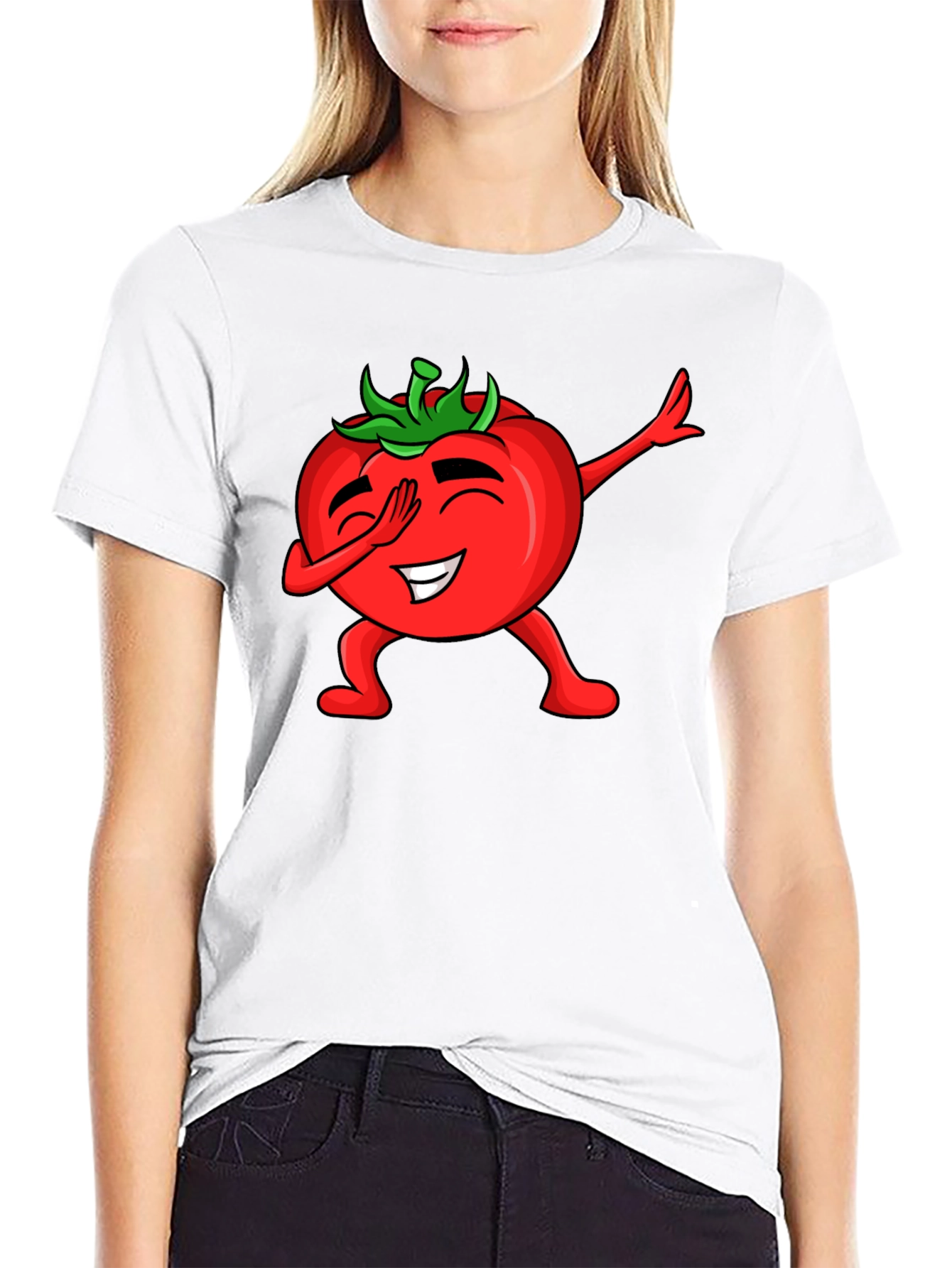 Tomato Dabbing Black T-Shirt