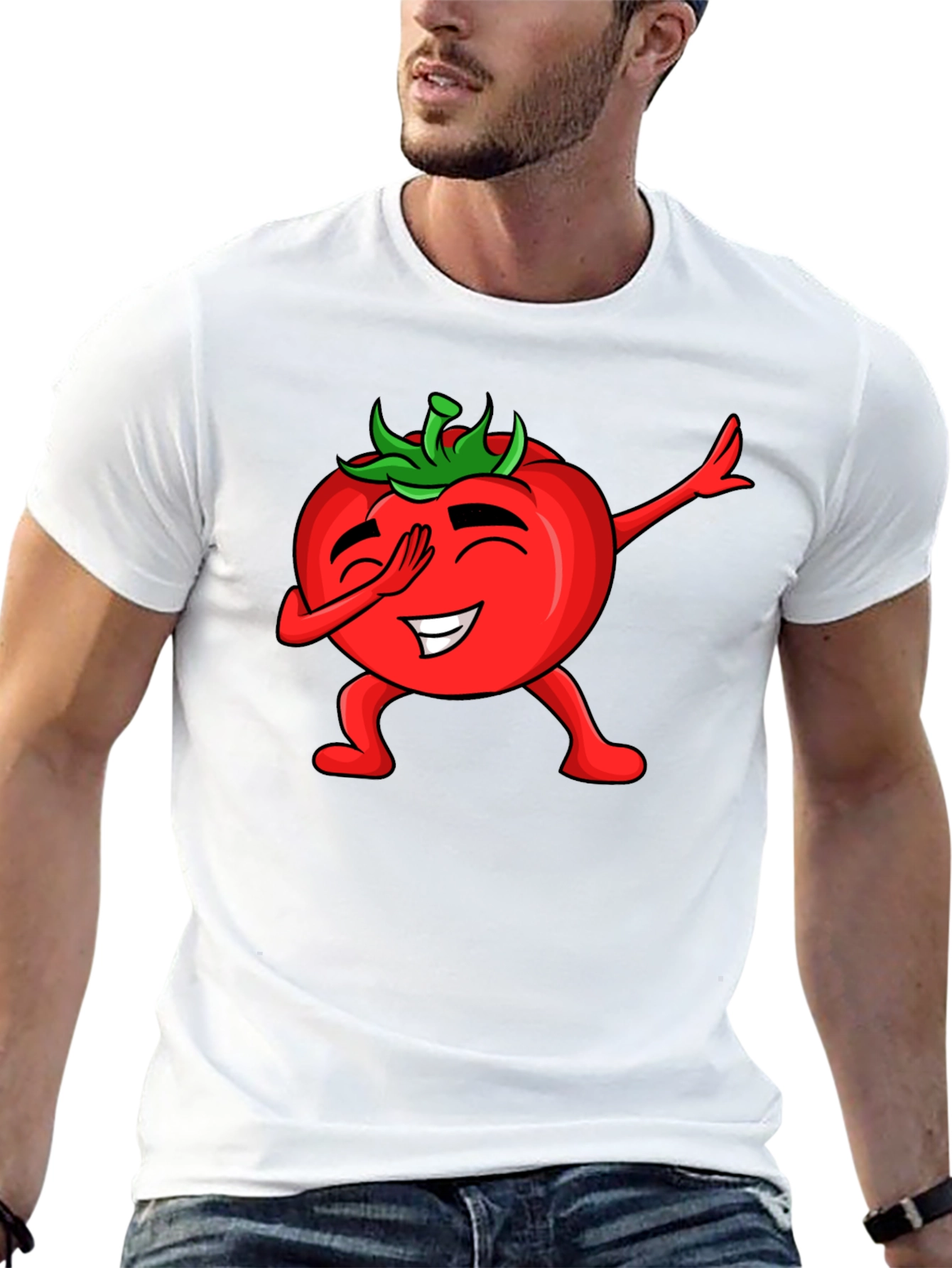 Tomato Dabbing Black T-Shirt