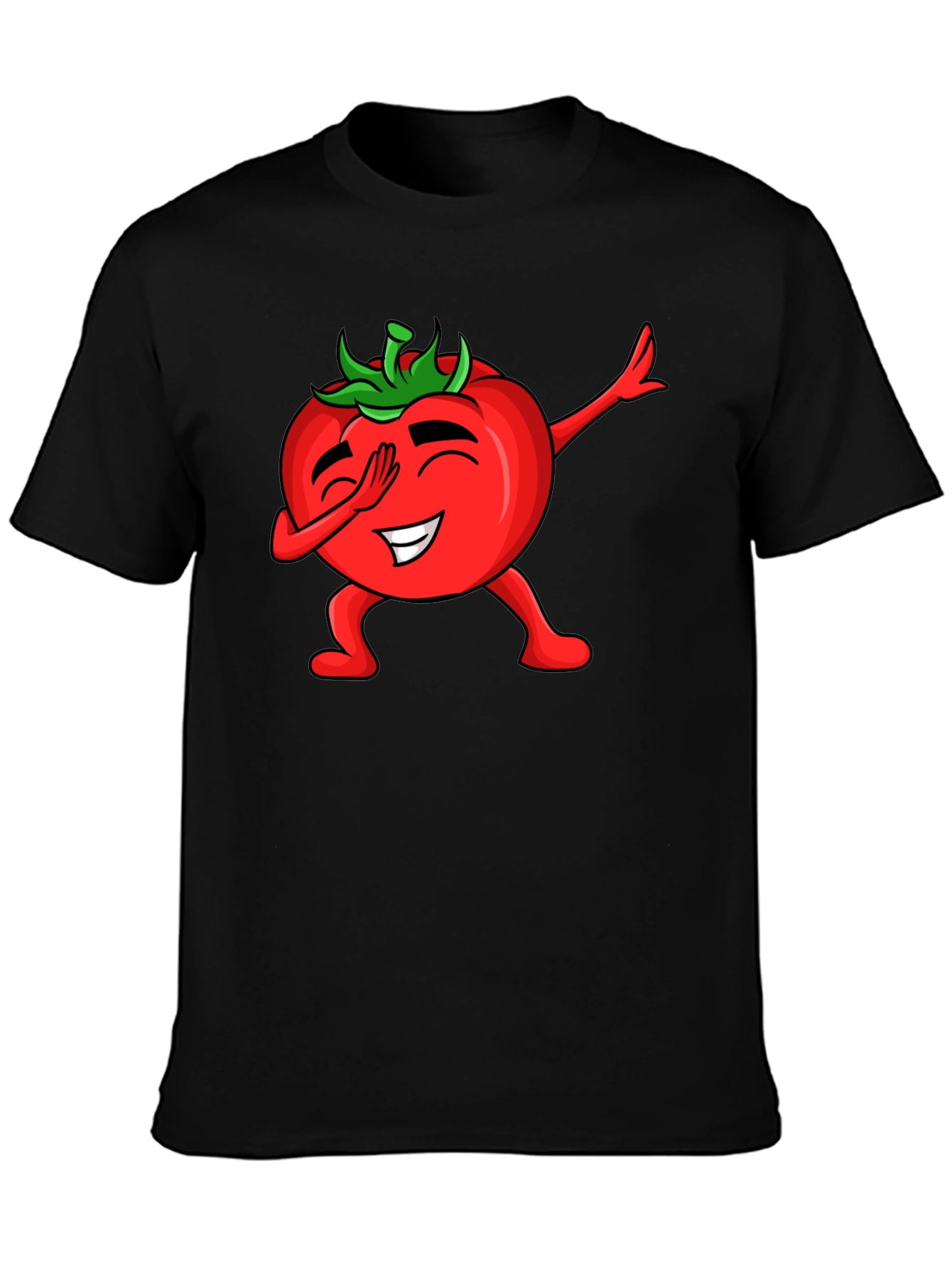 Tomato Dabbing Black T-Shirt