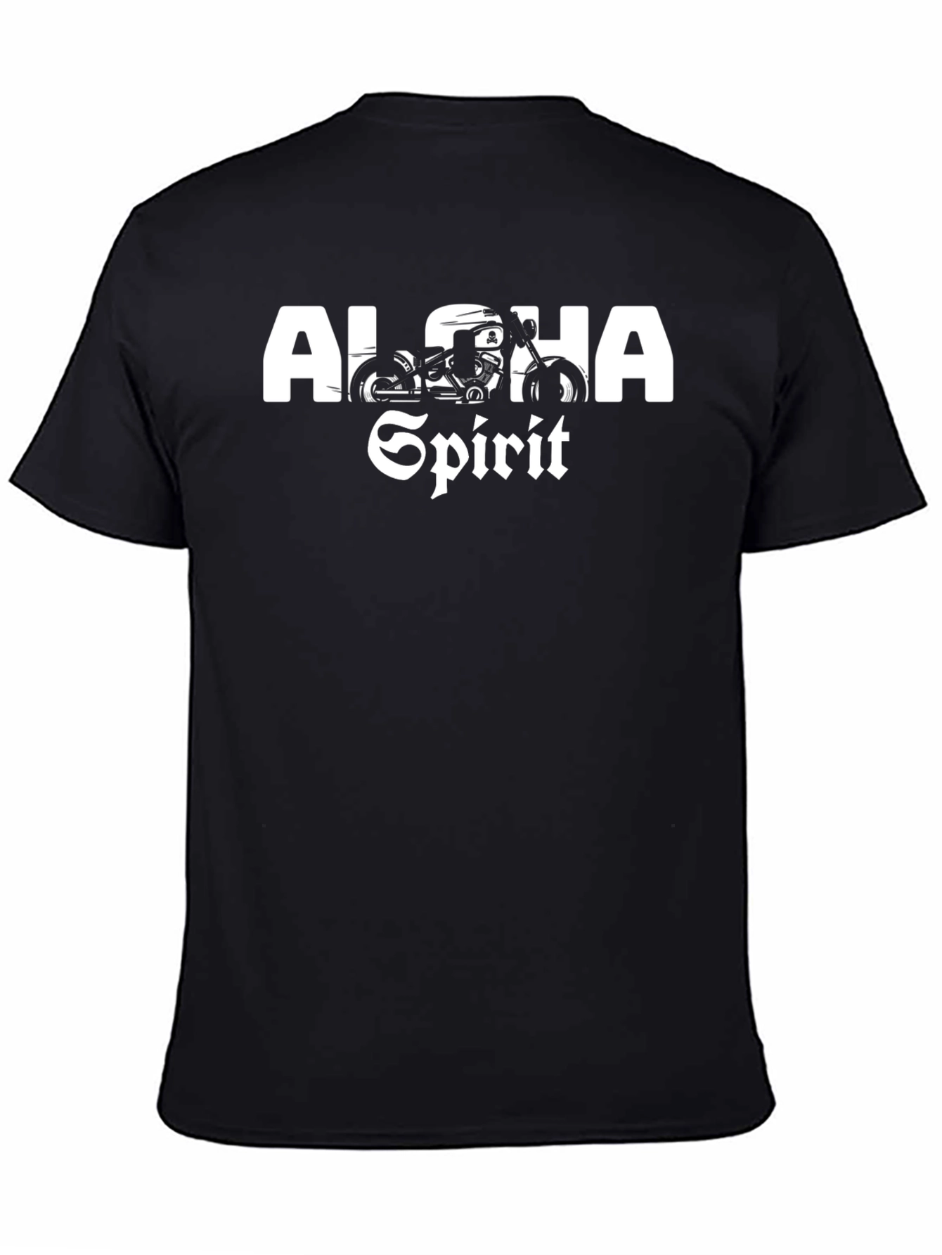 Aloha Spirit Motorcycle Graphic Tee - Black