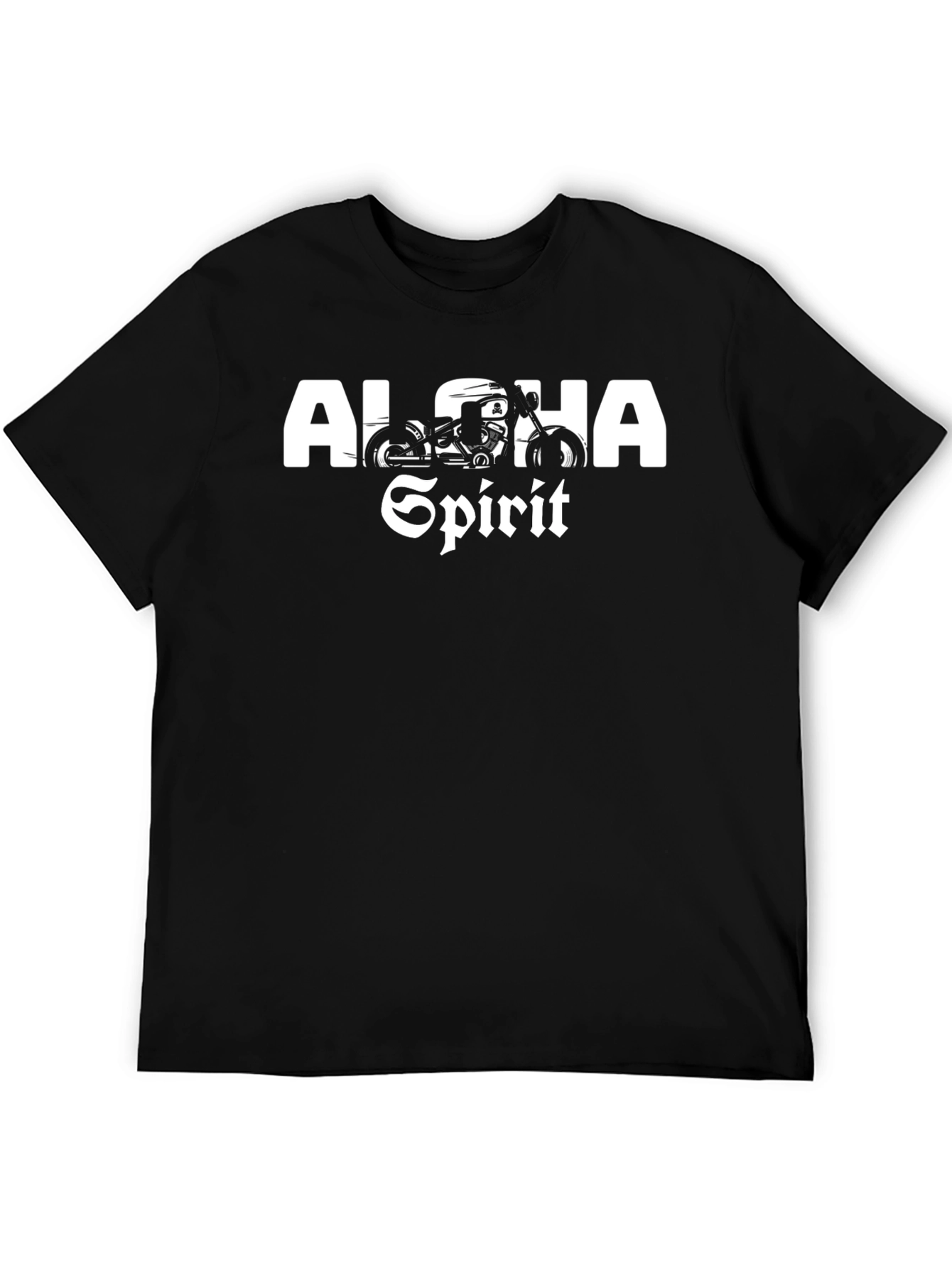 Aloha Spirit Motorcycle Graphic Tee - Black