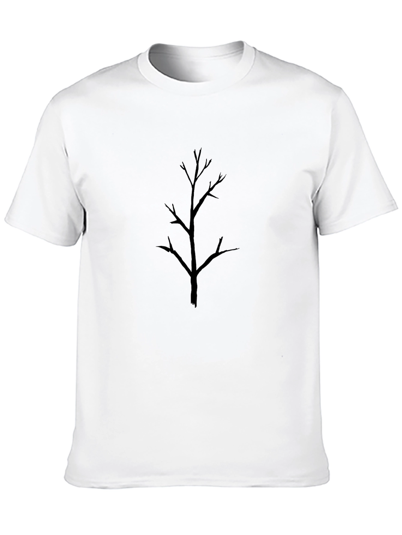 Minimalist Tree Silhouette Black T-Shirt